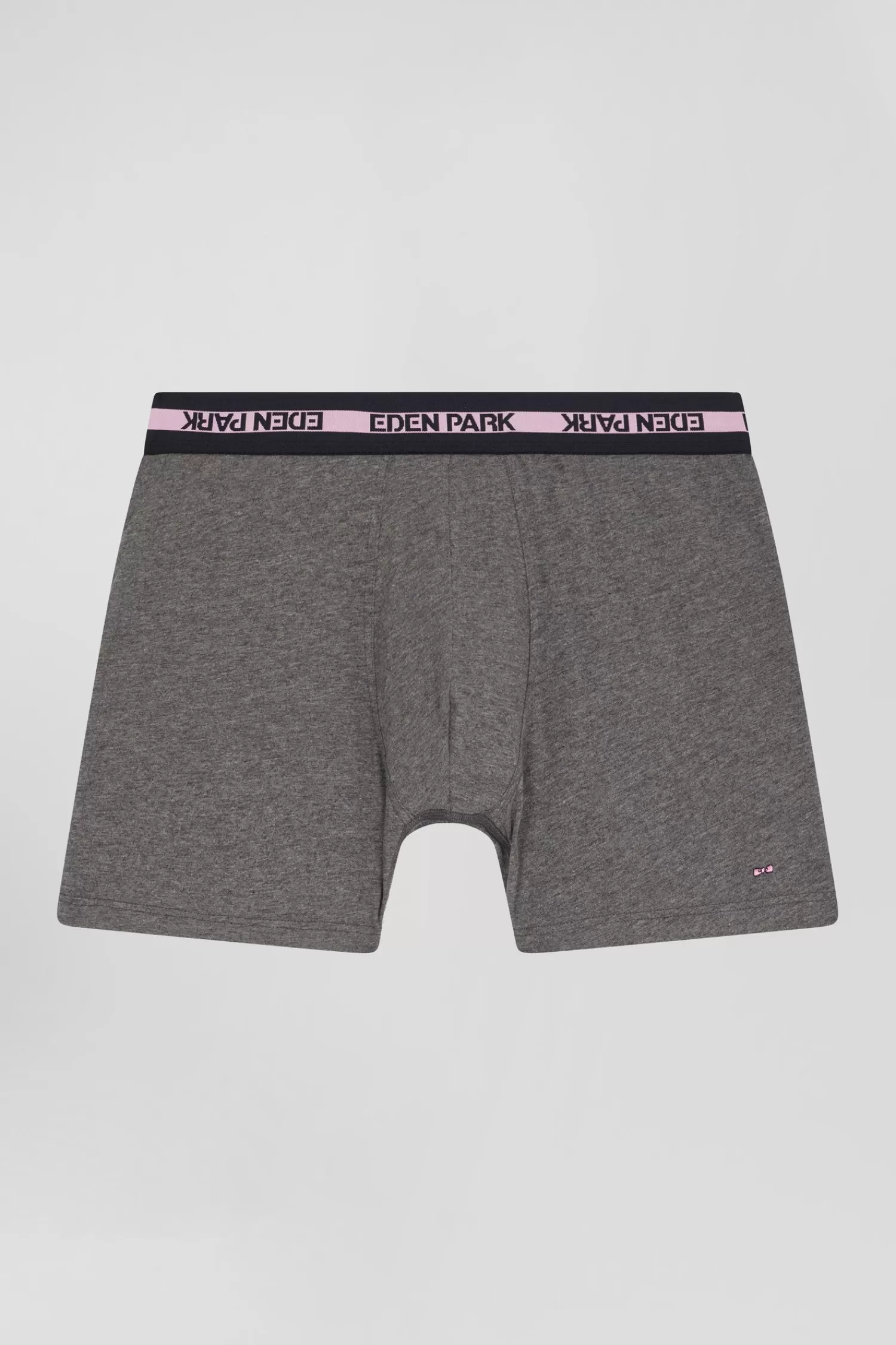 Eden Park Anthracite grey stretch cotton boxers with branded waistband< Underwear