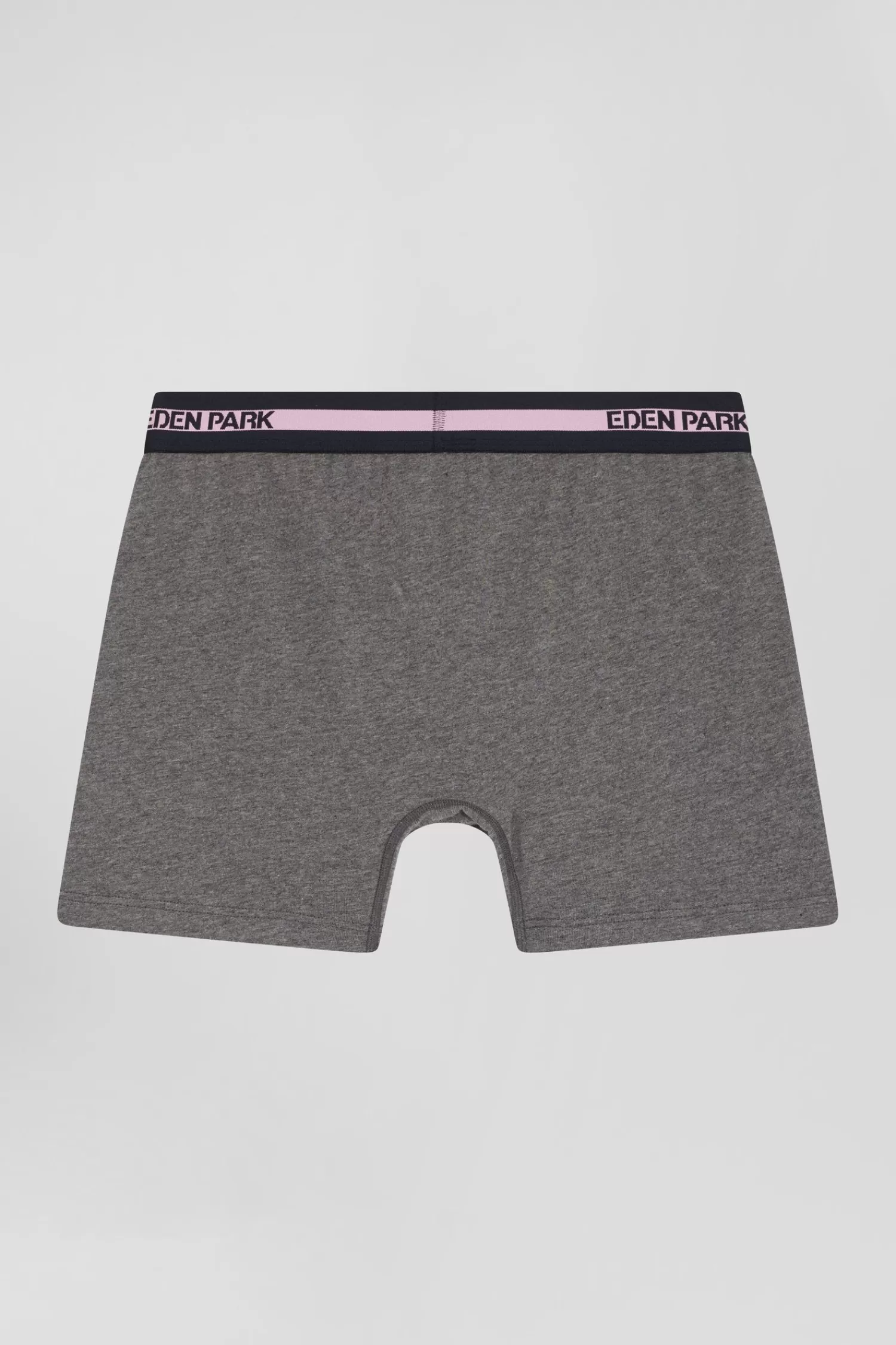 Eden Park Anthracite grey stretch cotton boxers with branded waistband< Underwear