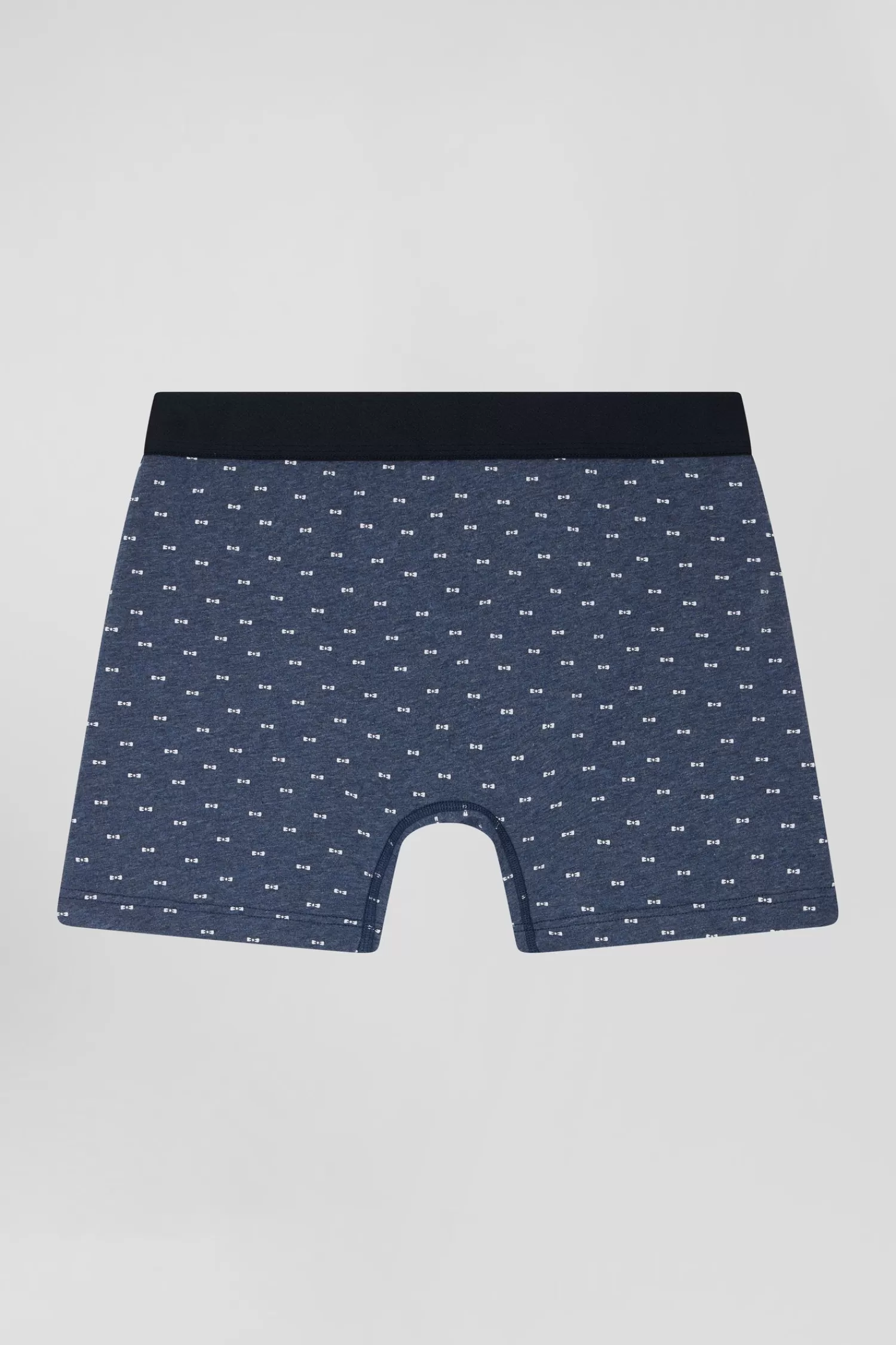 Eden Park Blue and pink stretch cotton boxers with micro bow tie pattern< Underwear