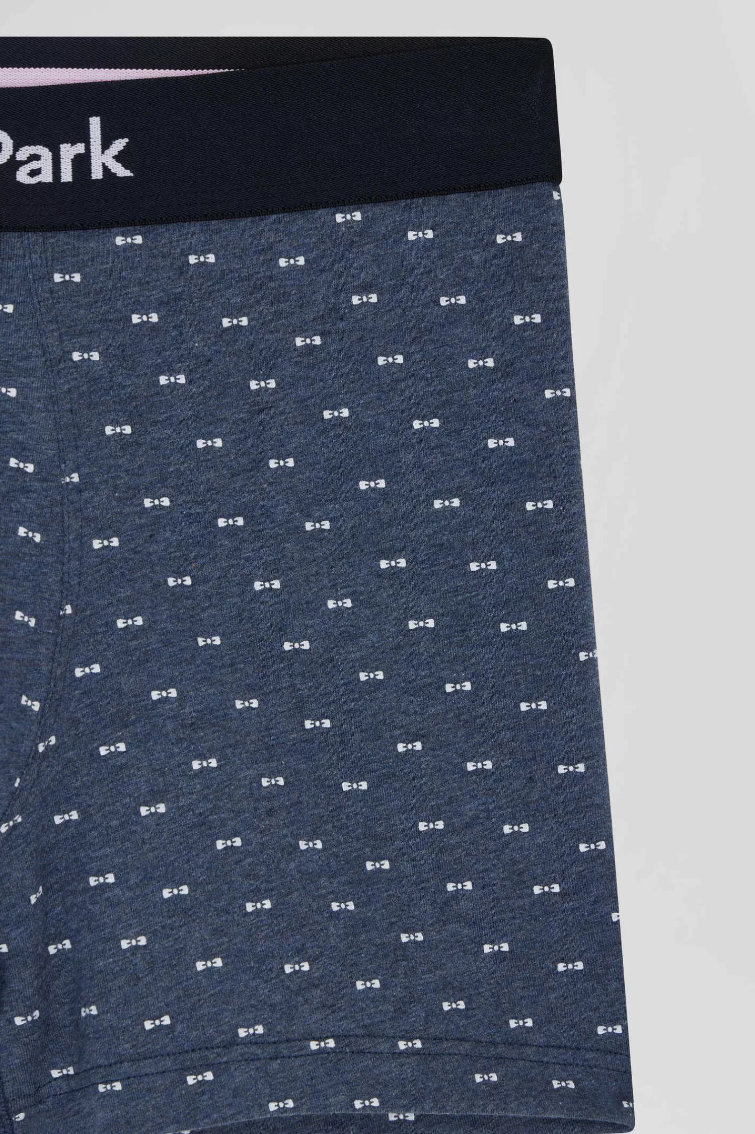 Eden Park Blue and pink stretch cotton boxers with micro bow tie pattern< Underwear