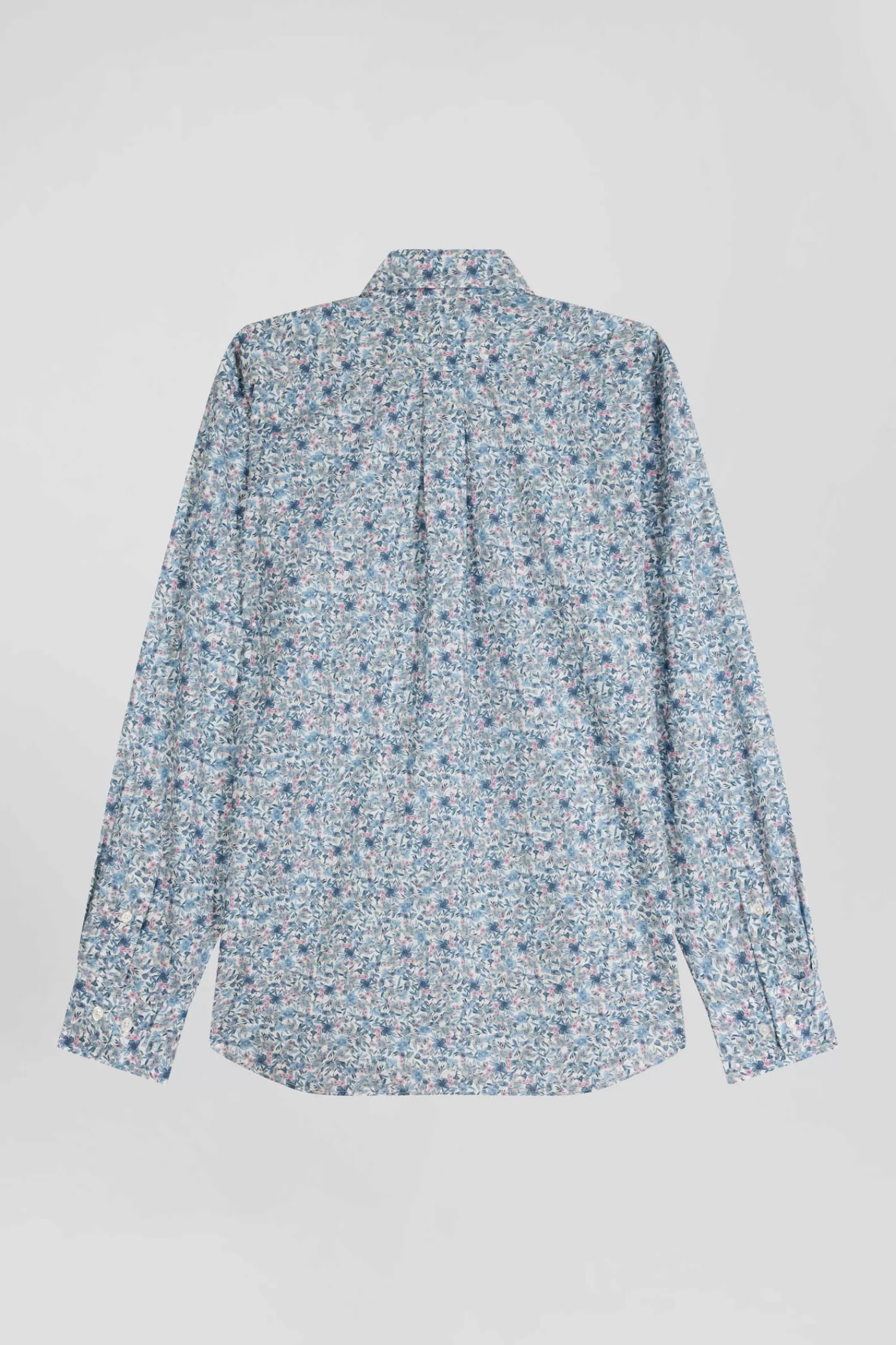Eden Park Chemise en popeline de coton ciel microimprimé floral coupe Regular< Shirts