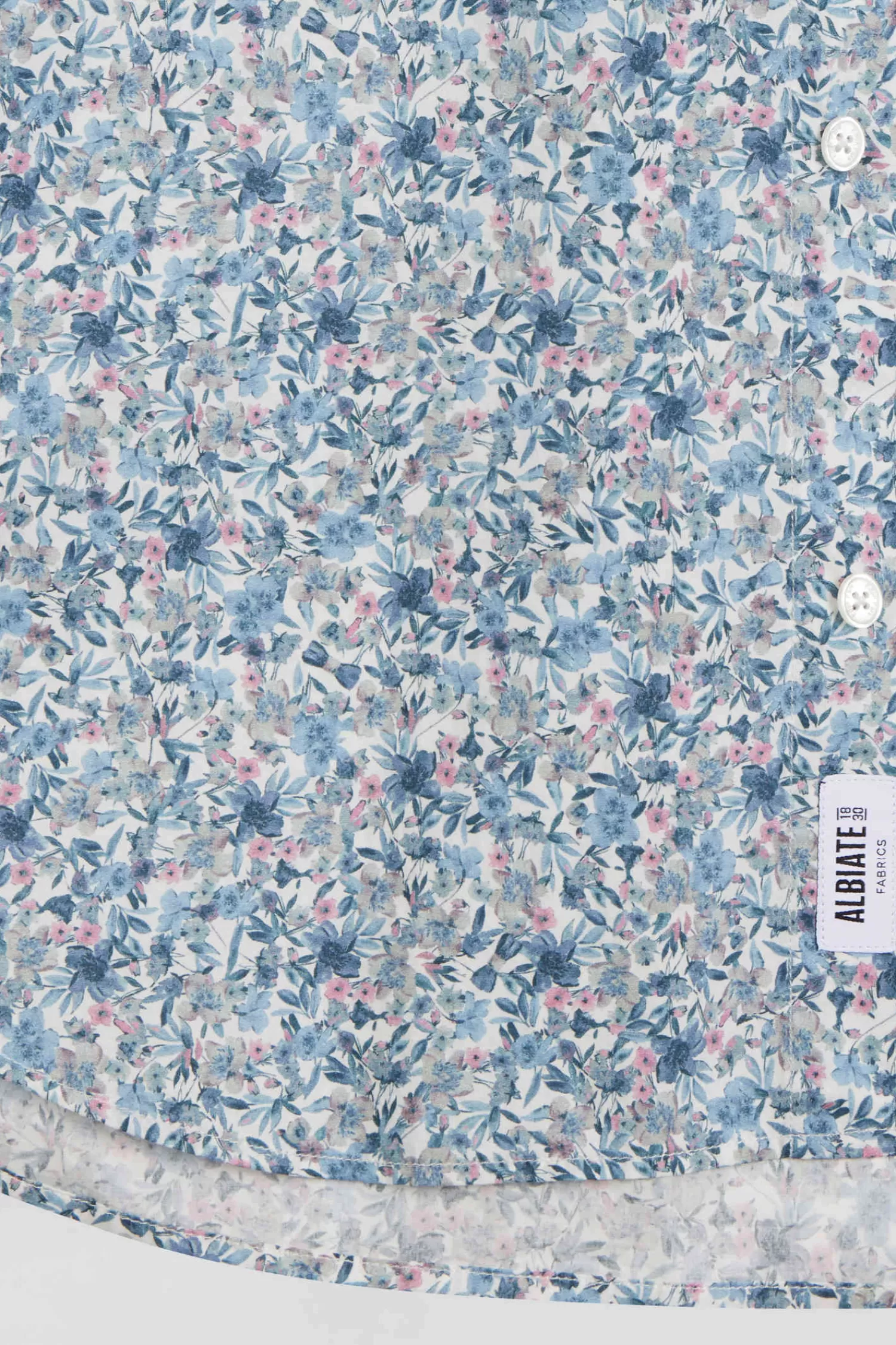 Eden Park Chemise en popeline de coton ciel microimprimé floral coupe Regular< Shirts