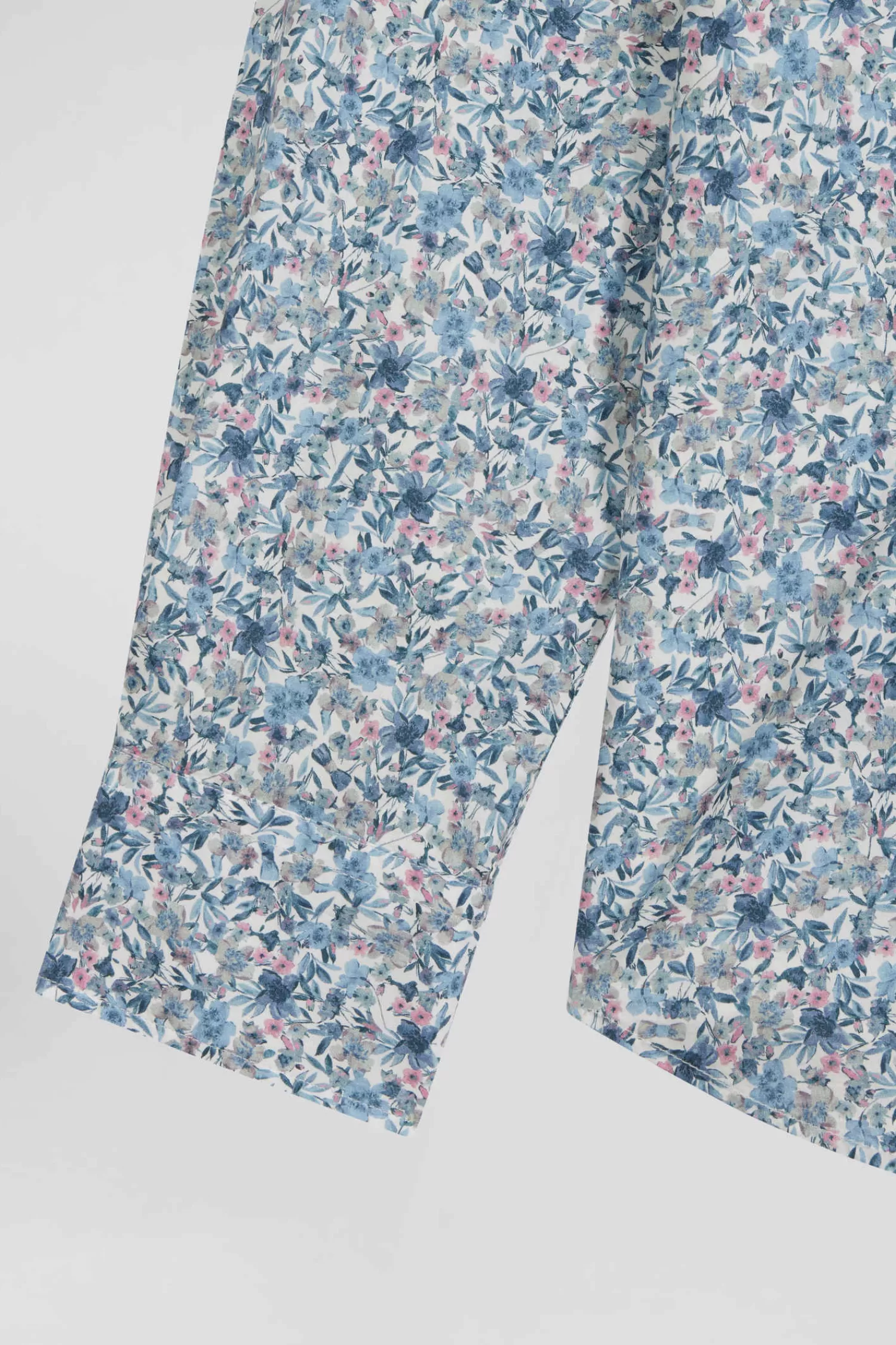 Eden Park Chemise en popeline de coton ciel microimprimé floral coupe Regular< Shirts