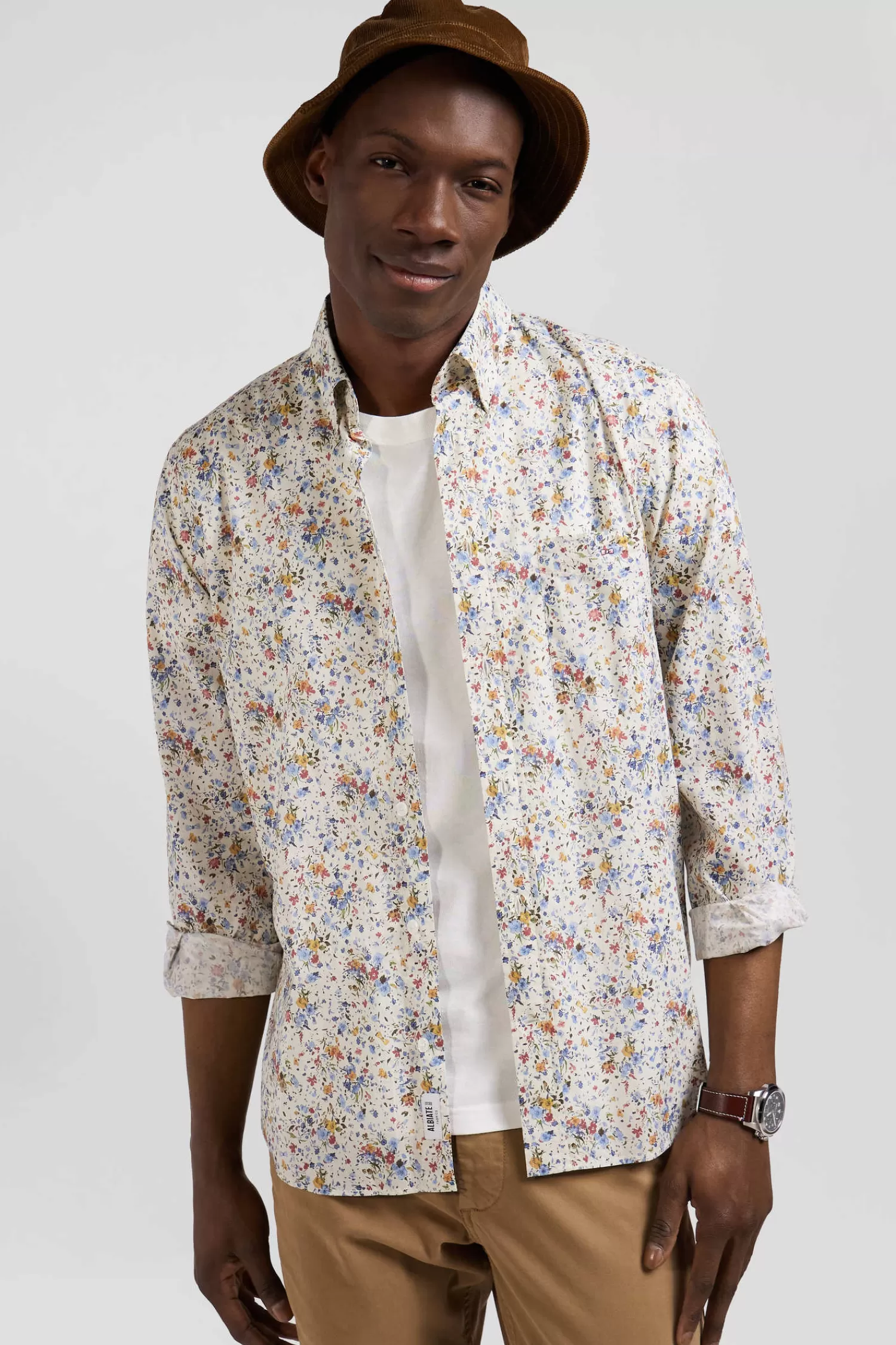 Eden Park Chemise en popeline de coton imprimé floral coupe Regular< Shirts