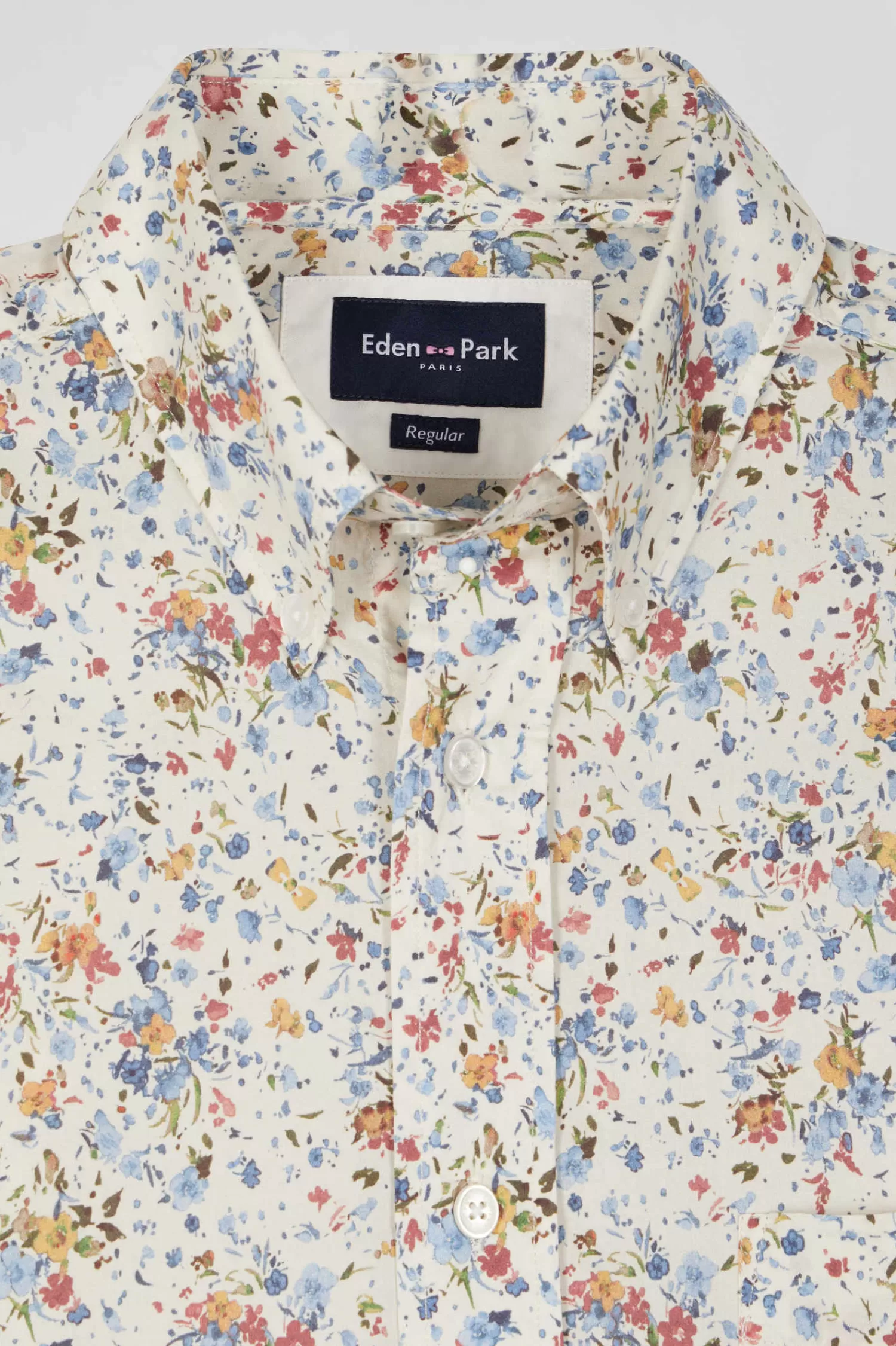 Eden Park Chemise en popeline de coton imprimé floral coupe Regular< Shirts
