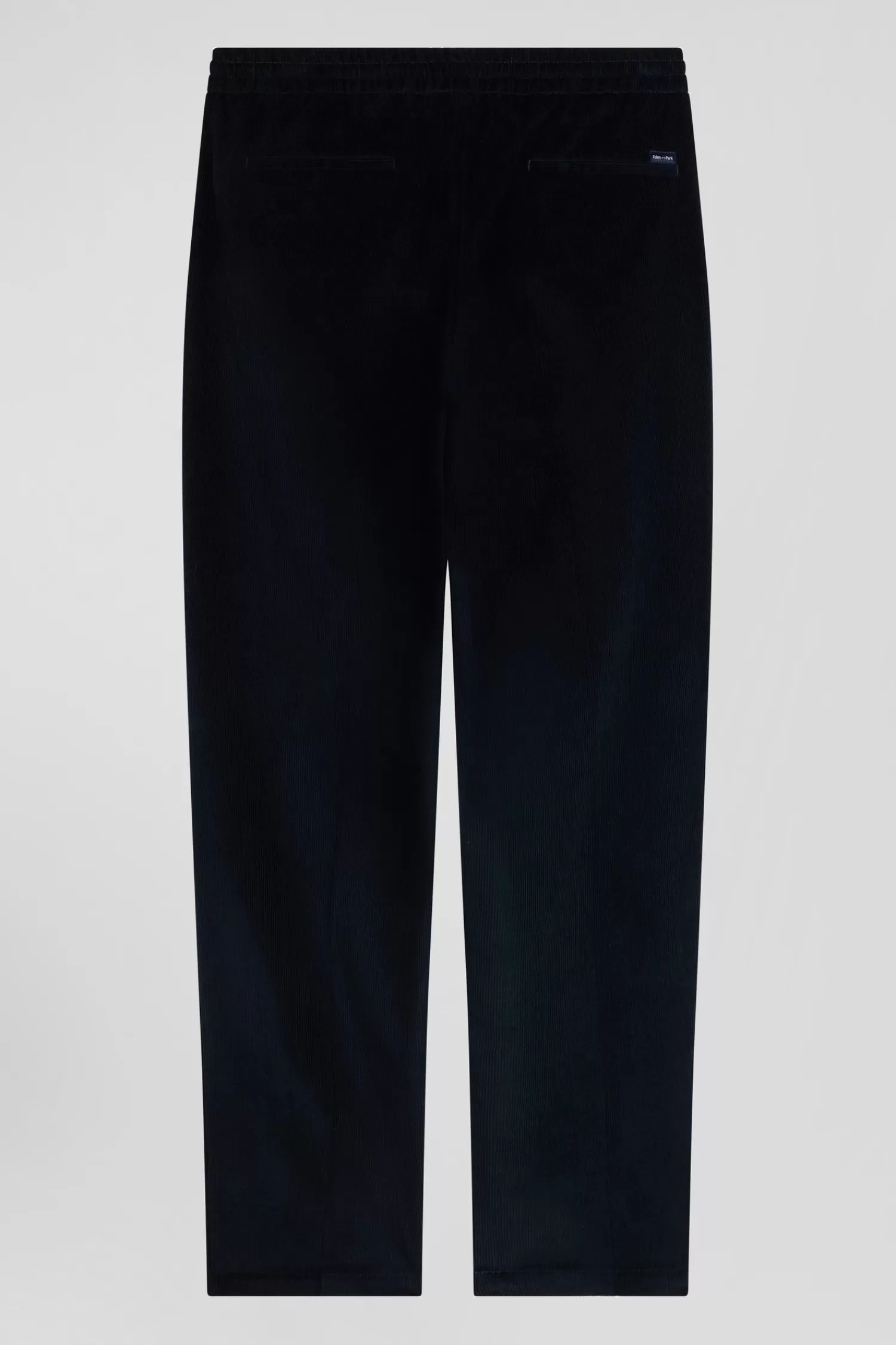 Eden Park Modern navy blue elastic waist corduroy trousers< Pants