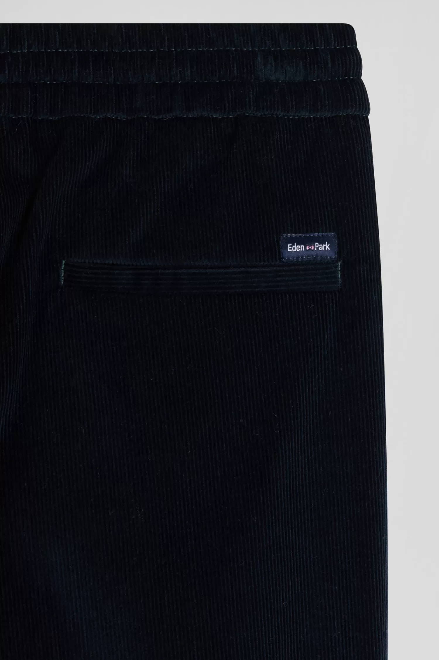 Eden Park Modern navy blue elastic waist corduroy trousers< Pants