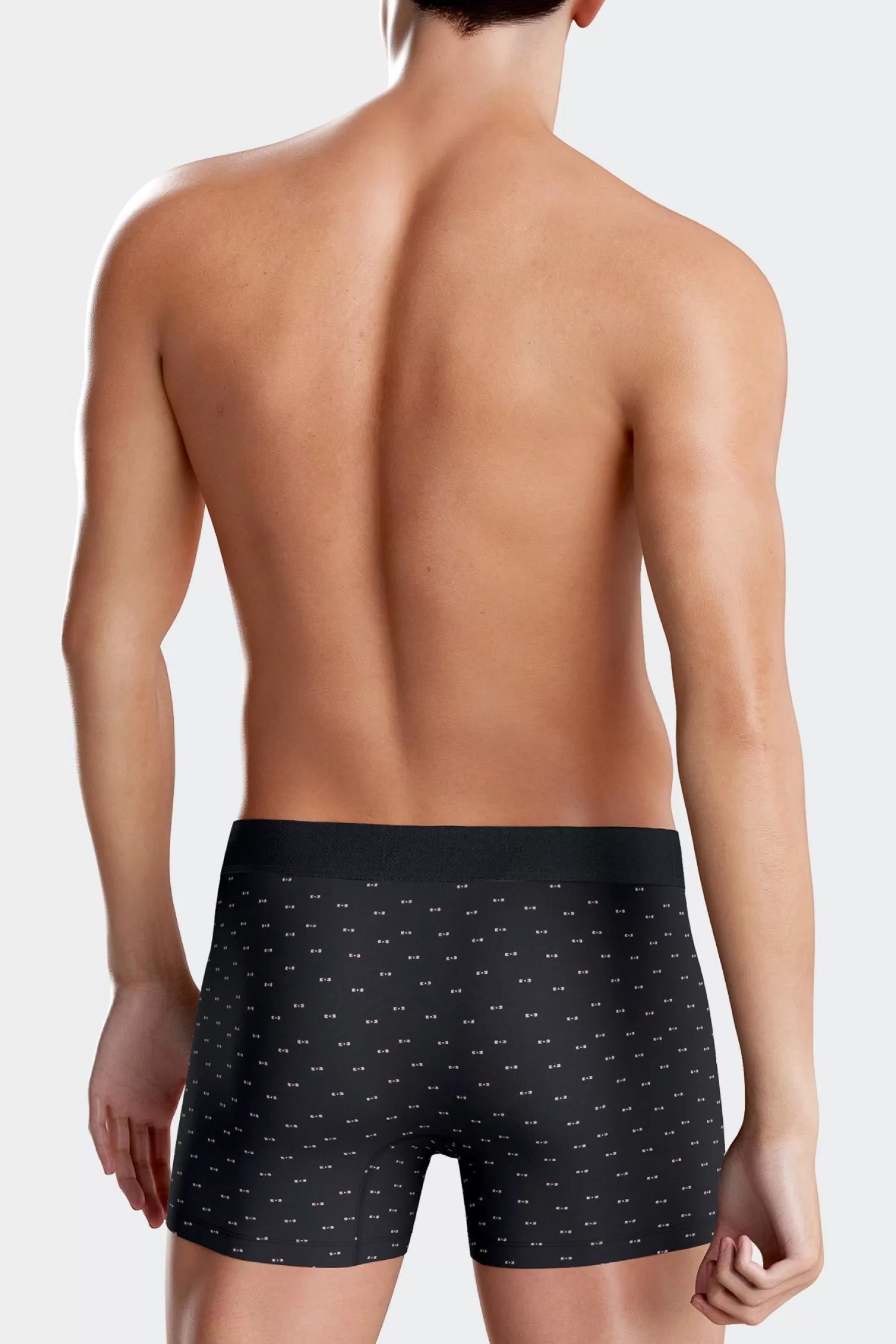 Eden Park Navy blue and pink stretch cotton boxers with micro bow tie pattern< Underwear