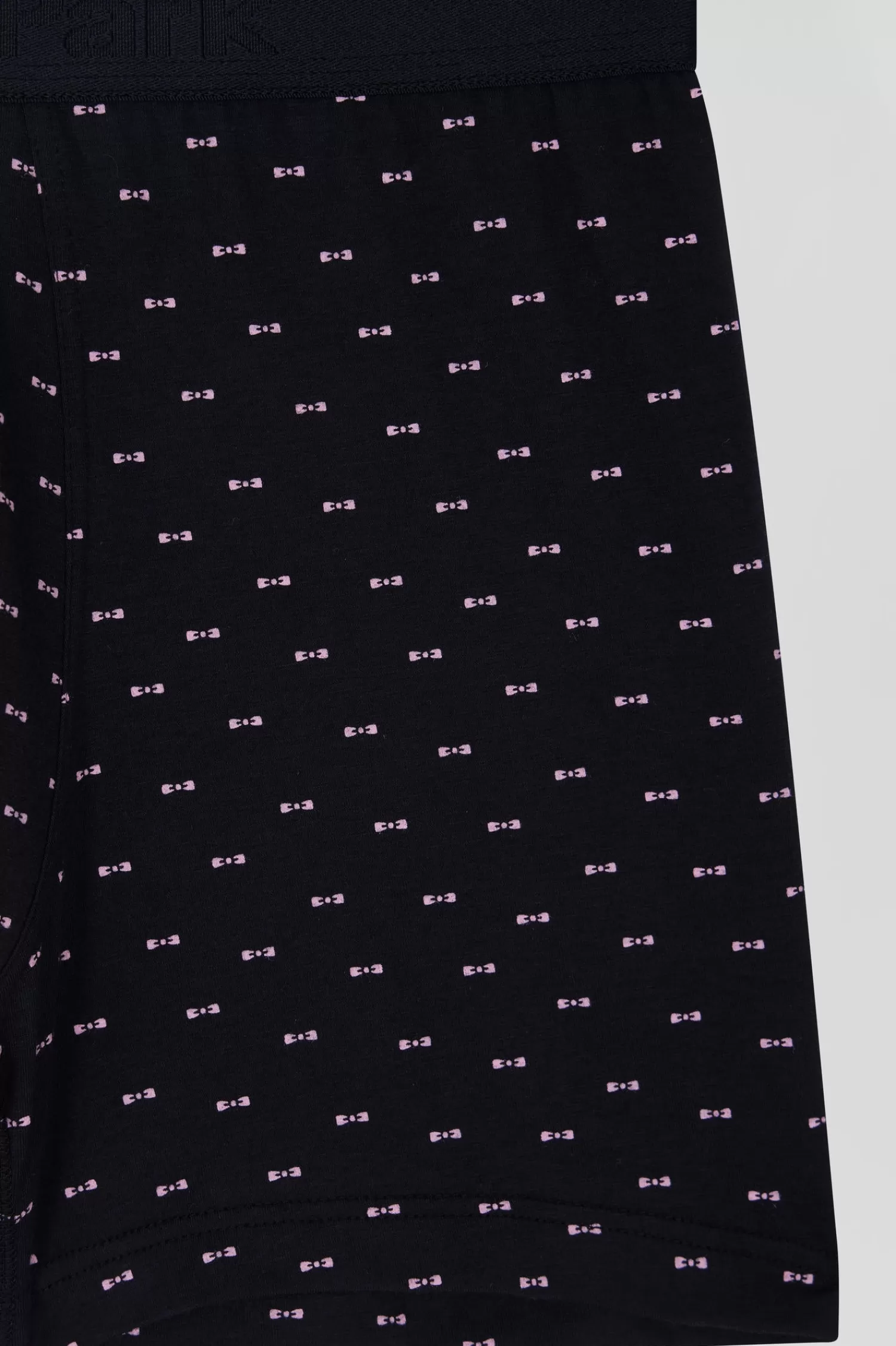 Eden Park Navy blue and pink stretch cotton boxers with micro bow tie pattern< Underwear