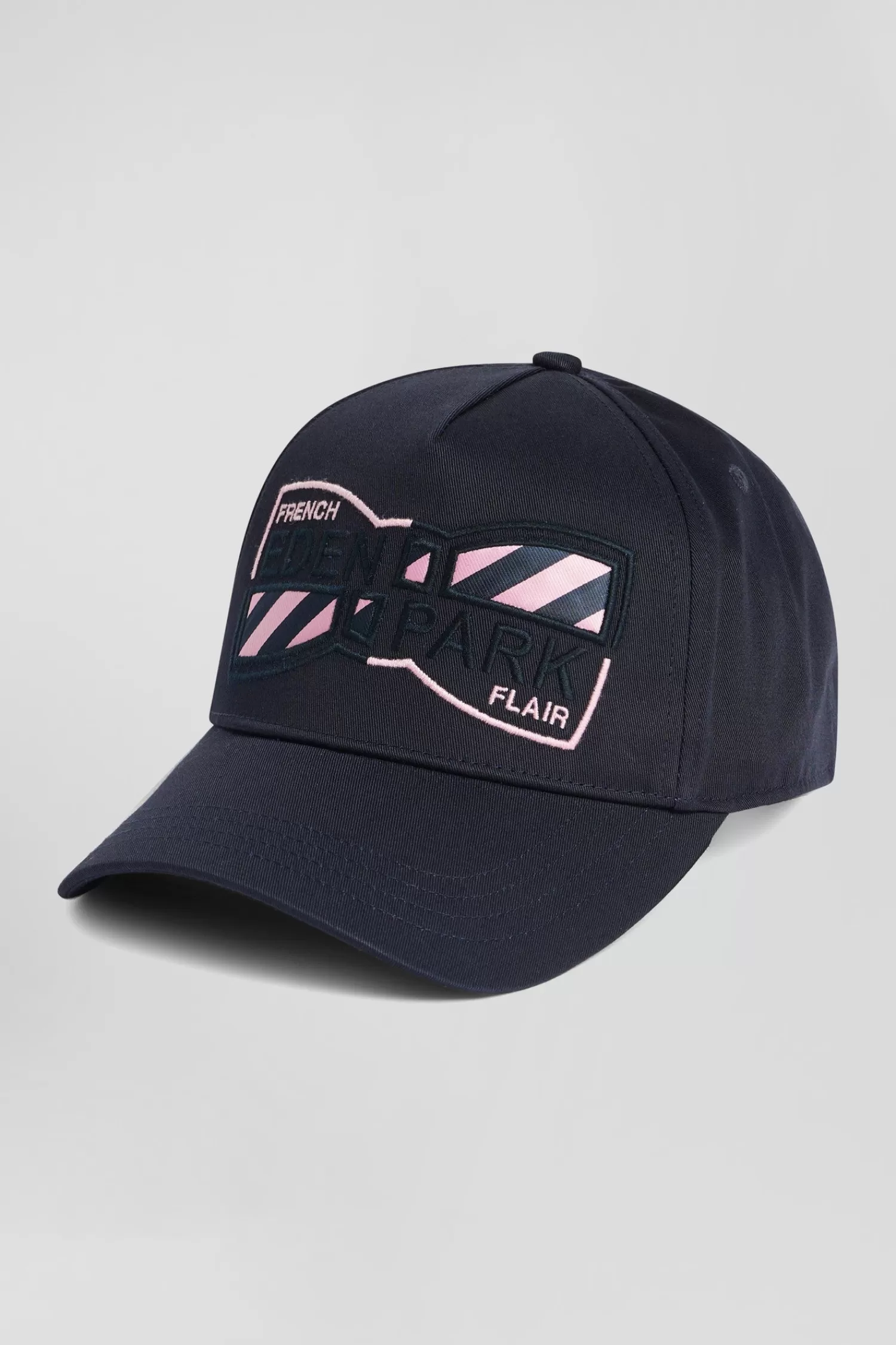 Eden Park Navy blue cotton cap with bow tie embroidery and tie fabric patchwork< Caps