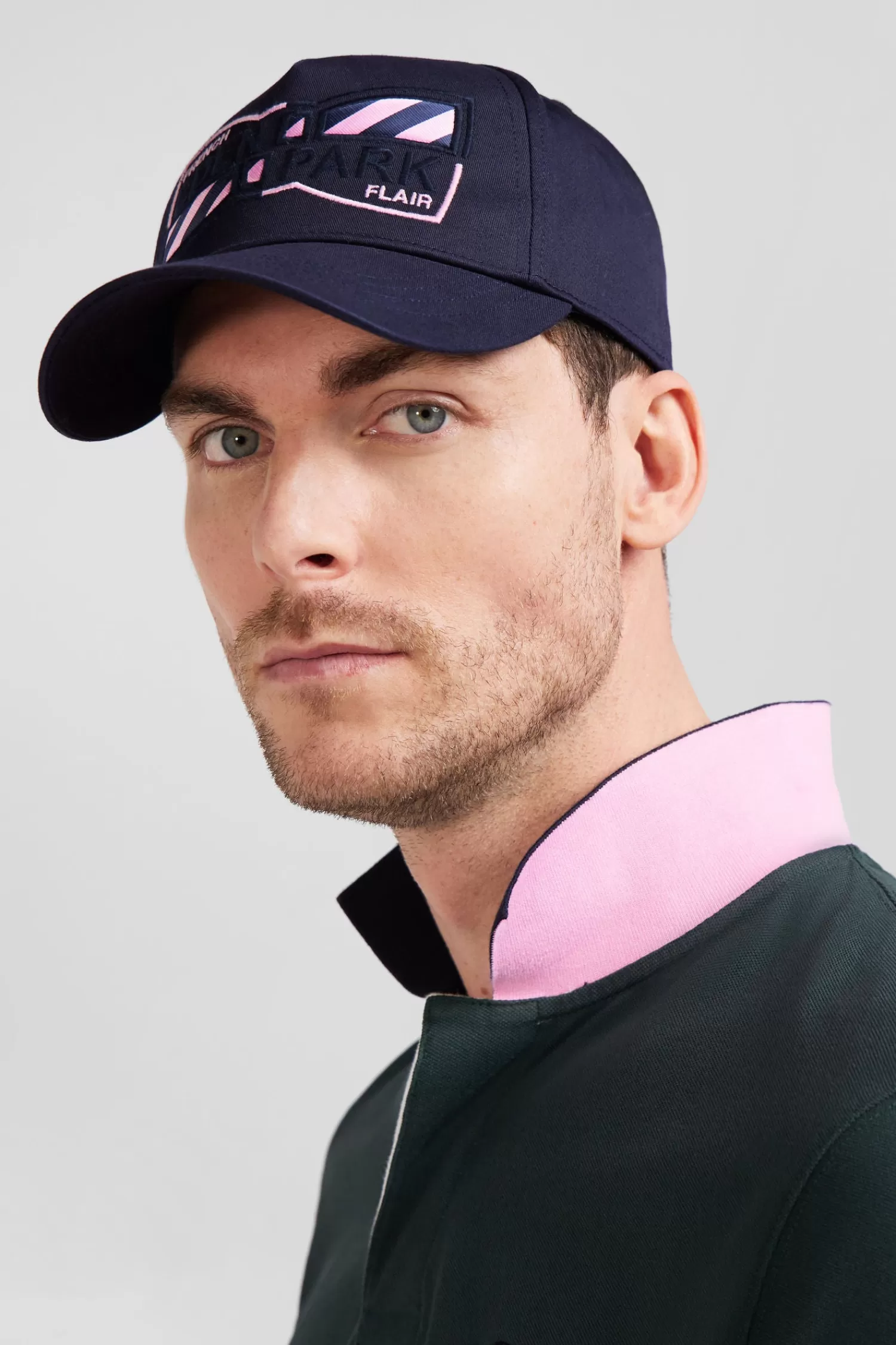 Eden Park Navy blue cotton cap with bow tie embroidery and tie fabric patchwork< Caps