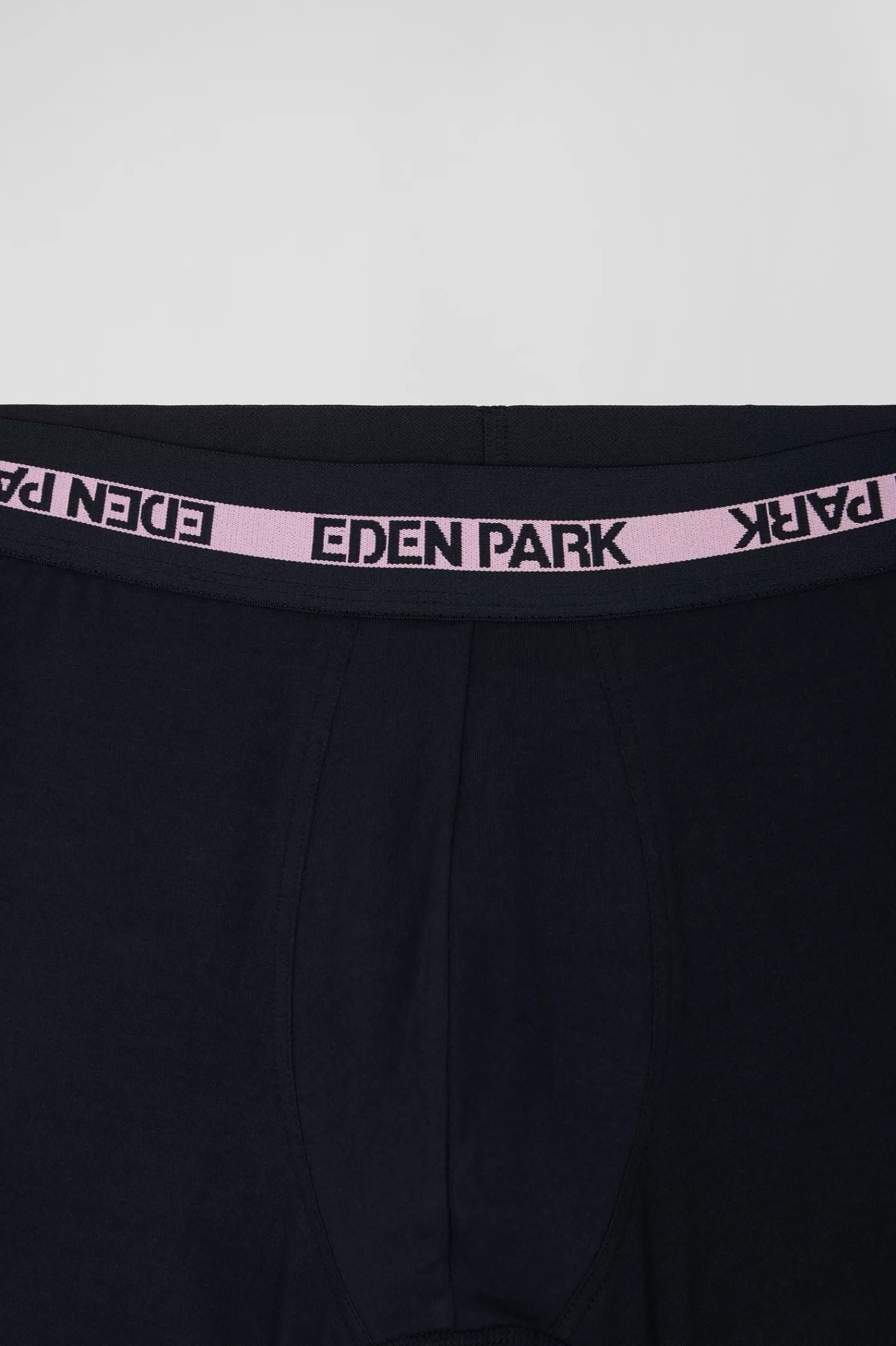 Eden Park Navy blue stretch cotton boxers with branded waistband< Underwear