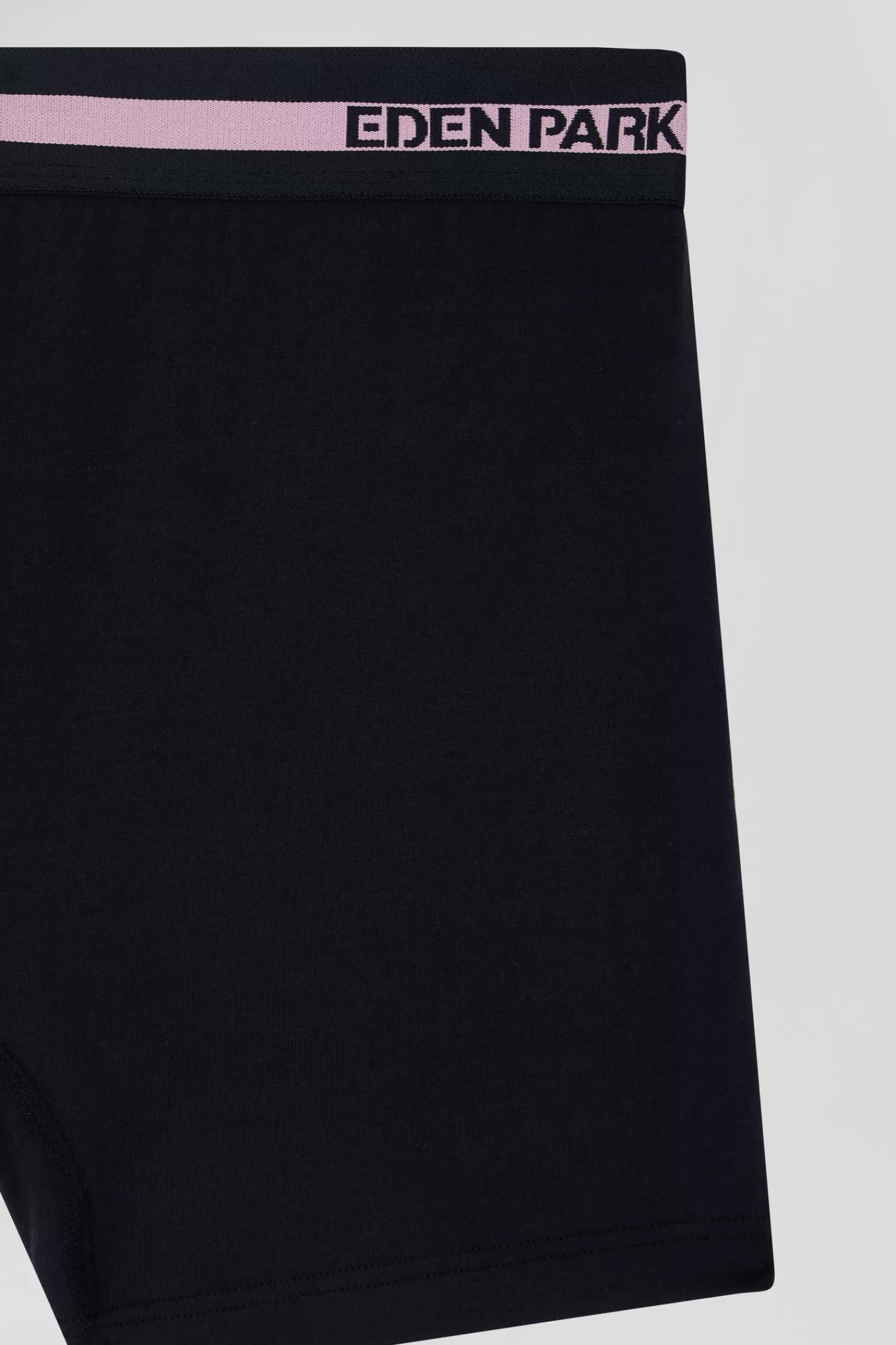 Eden Park Navy blue stretch cotton boxers with branded waistband< Underwear