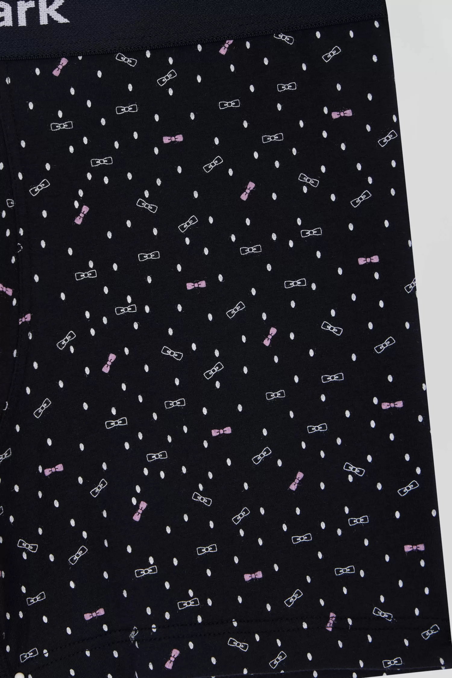 Eden Park Navy blue stretch cotton boxers with micro bow tie patterns< Underwear