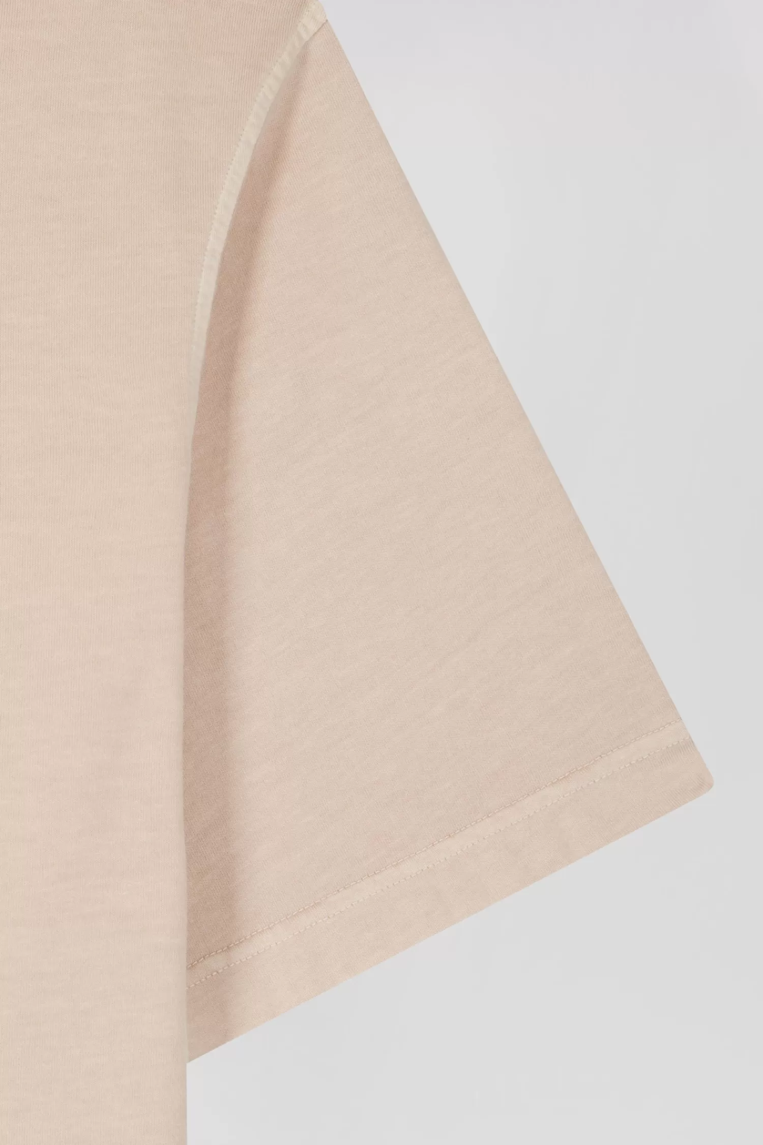 Eden Park Oversize beige unisex short-sleeved T-shirt in overdyed cotton<Women T-shirts | T-shirts