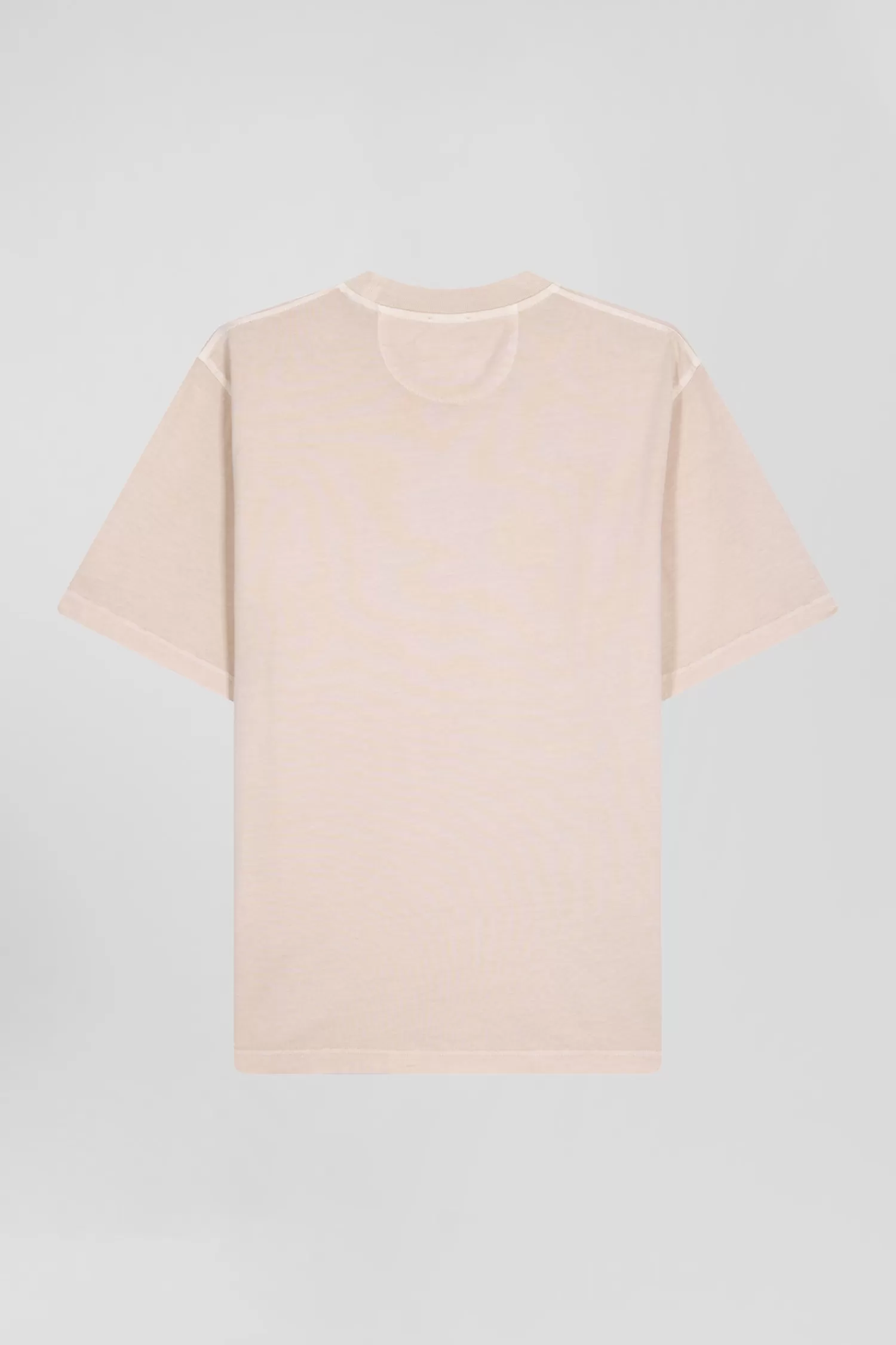Eden Park Oversize beige unisex short-sleeved T-shirt in overdyed cotton<Women T-shirts | T-shirts