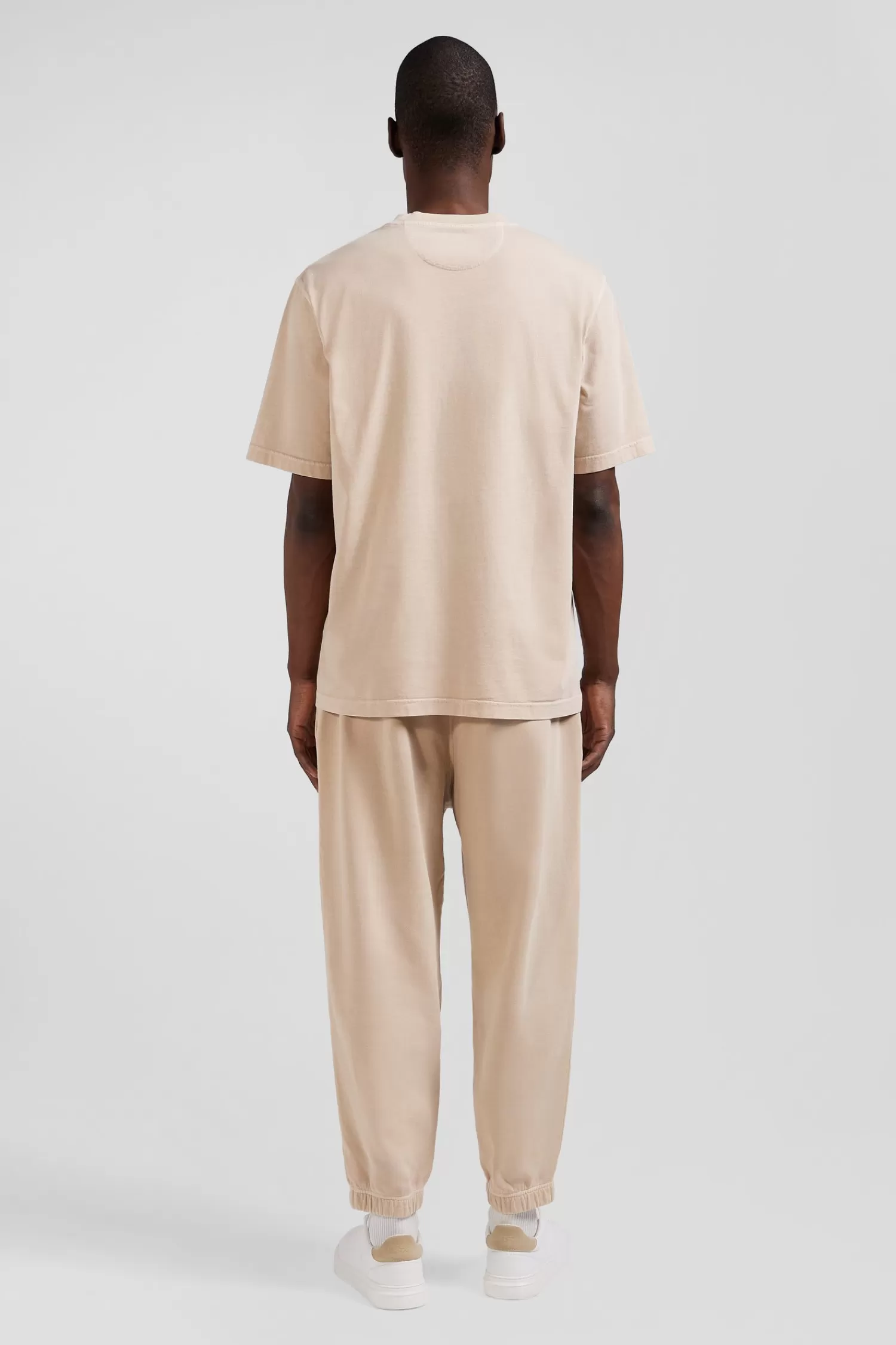 Eden Park Oversize beige unisex short-sleeved T-shirt in overdyed cotton<Women T-shirts | T-shirts