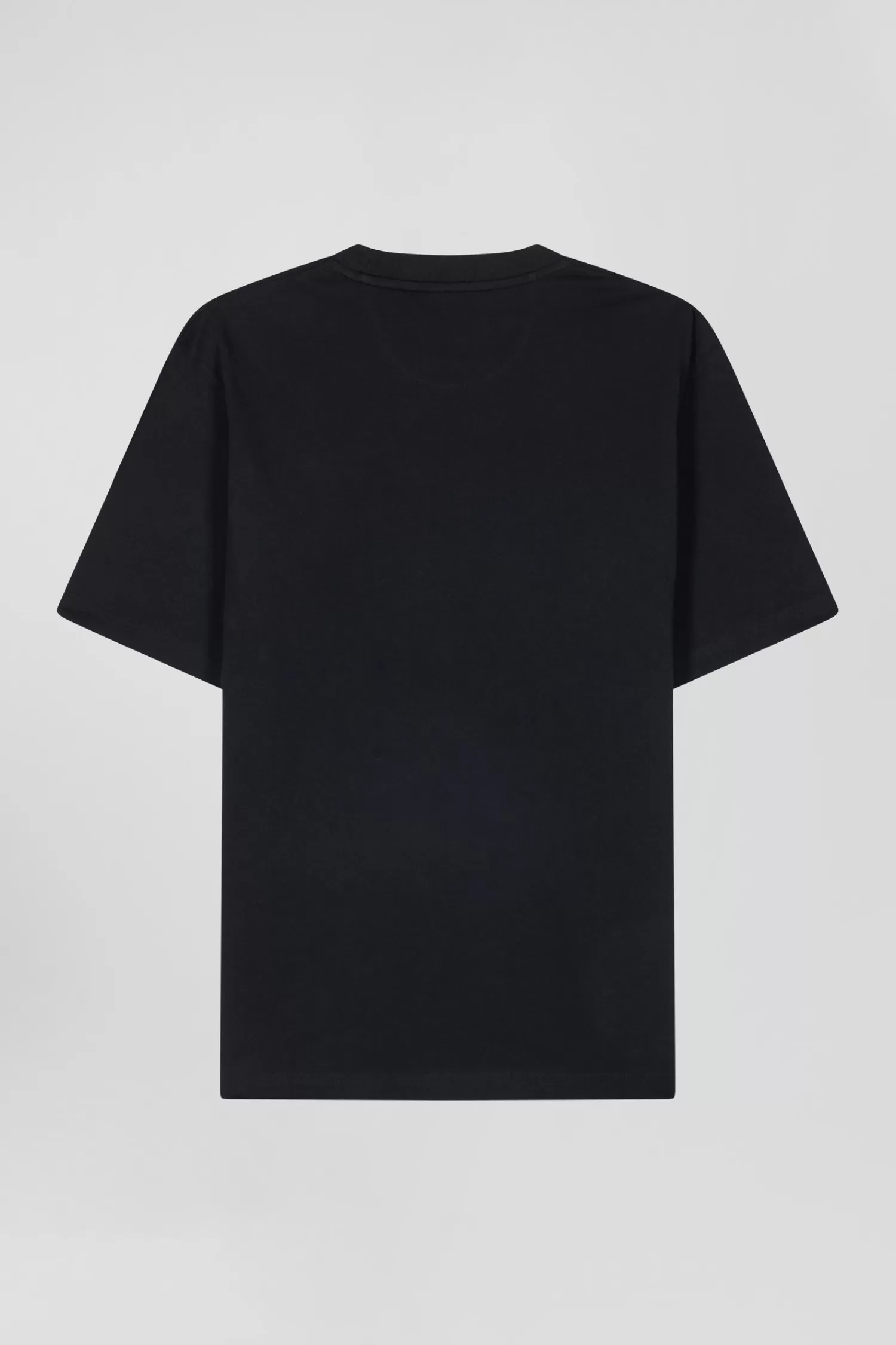 Eden Park Oversize black short-sleeved cotton T-shirt with Rugby print< T-shirts