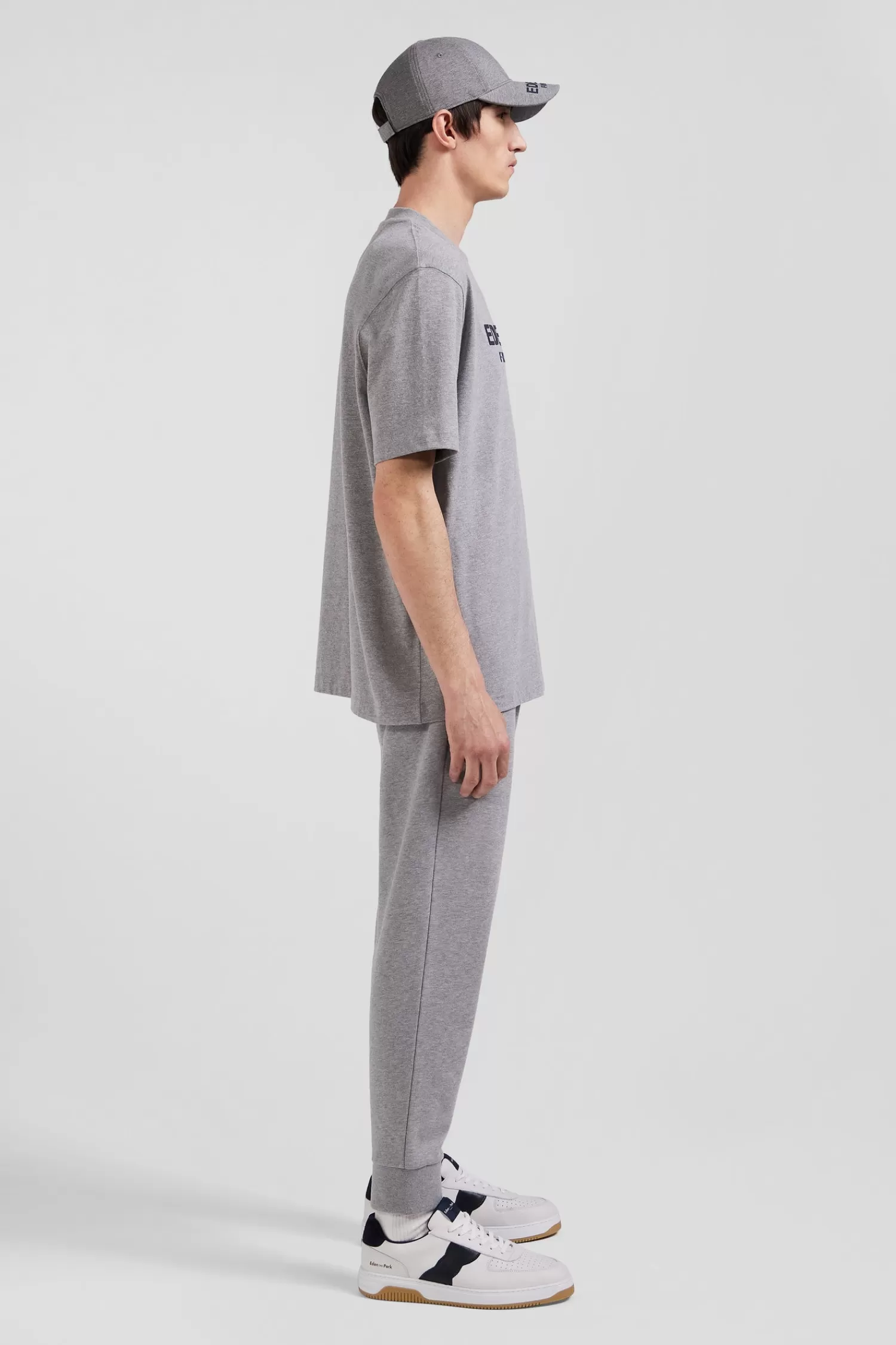 Eden Park Oversize grey French Flair cotton short-sleeved T-shirt< T-shirts