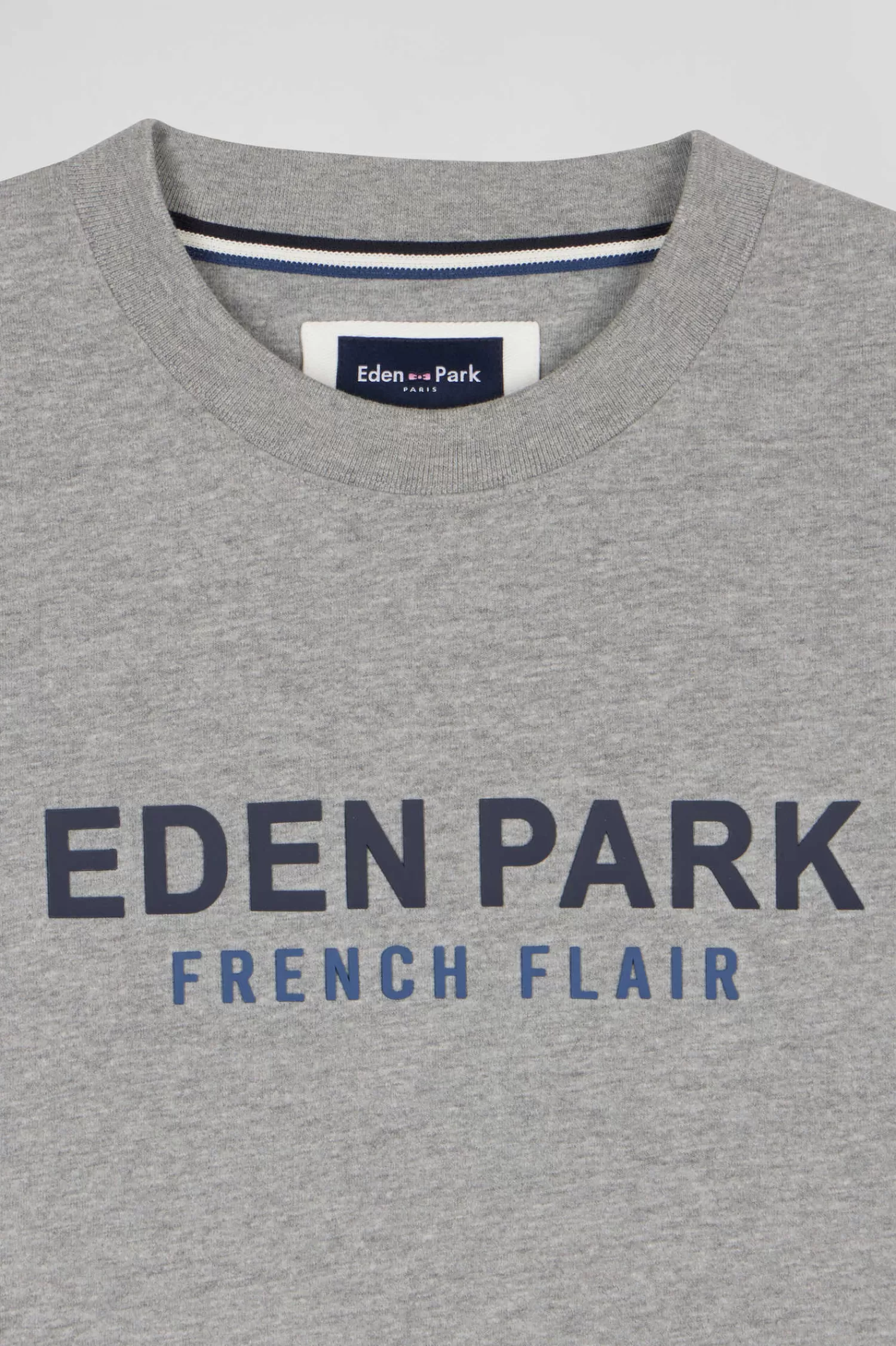 Eden Park Oversize grey French Flair cotton short-sleeved T-shirt< T-shirts