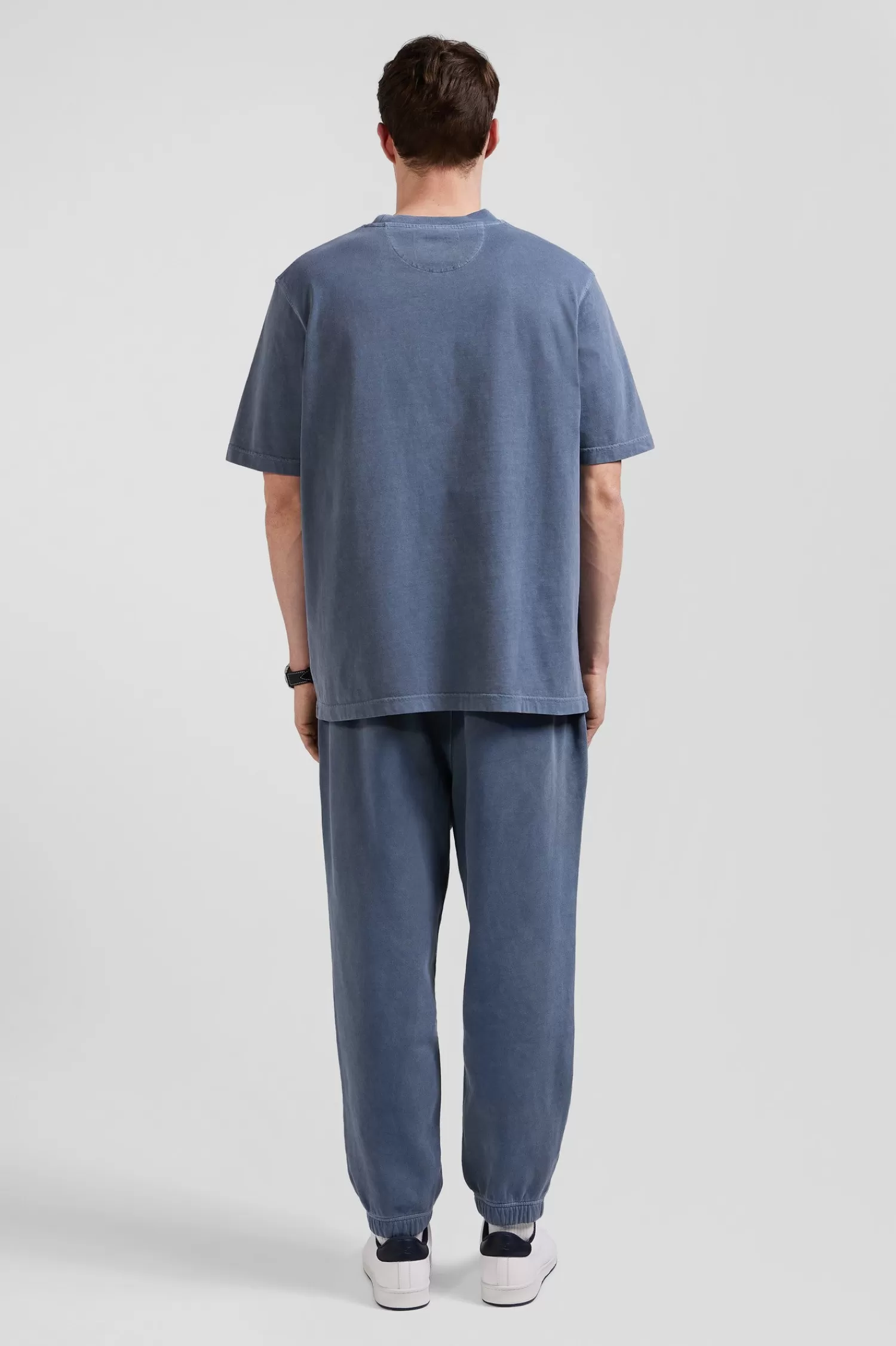 Eden Park Oversize grey unisex short-sleeved T-shirt in overdyed cotton<Women T-shirts | T-shirts