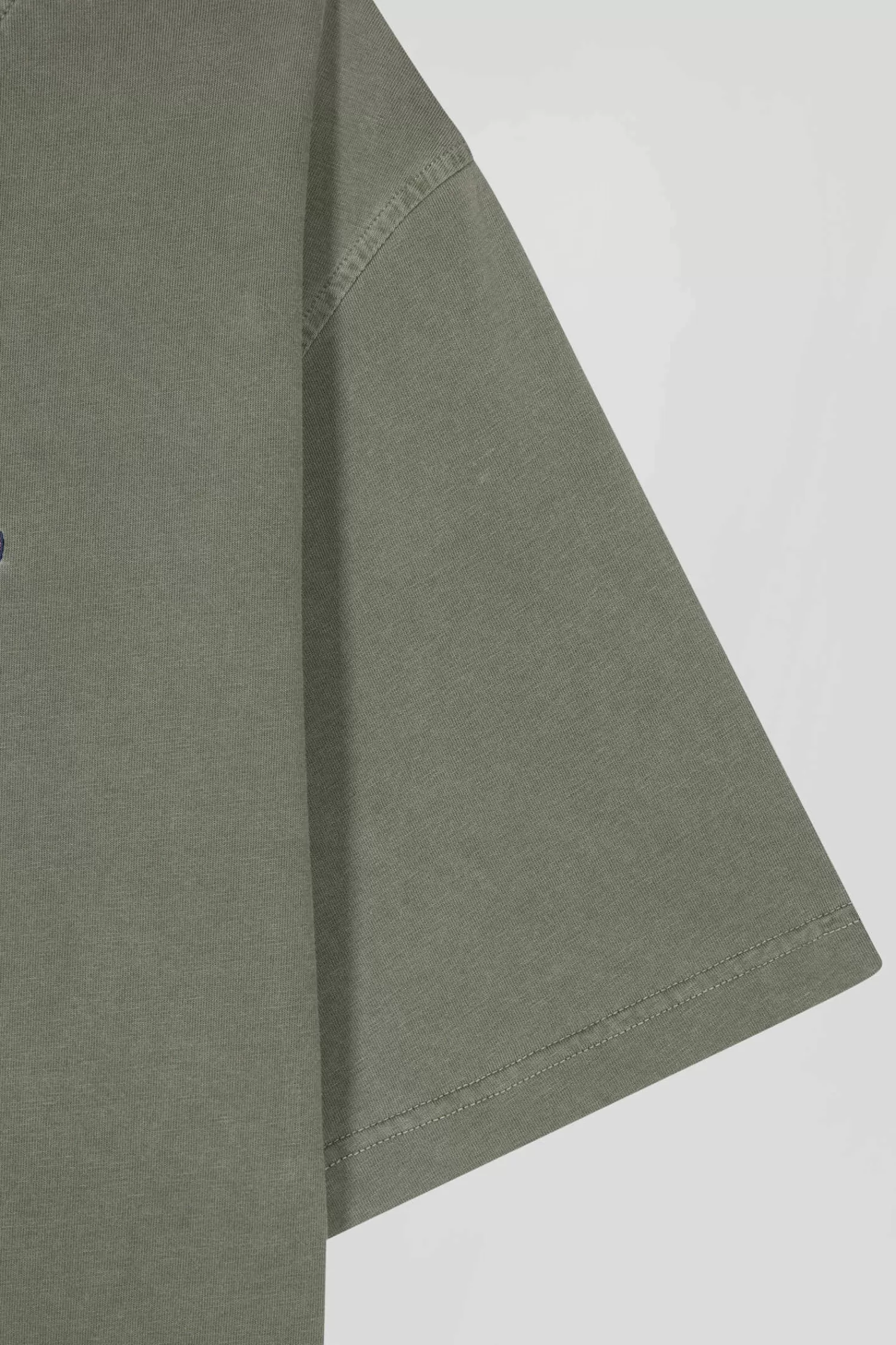 Eden Park Oversize khaki unisex short-sleeved T-shirt in overdyed cotton<Women T-shirts | T-shirts