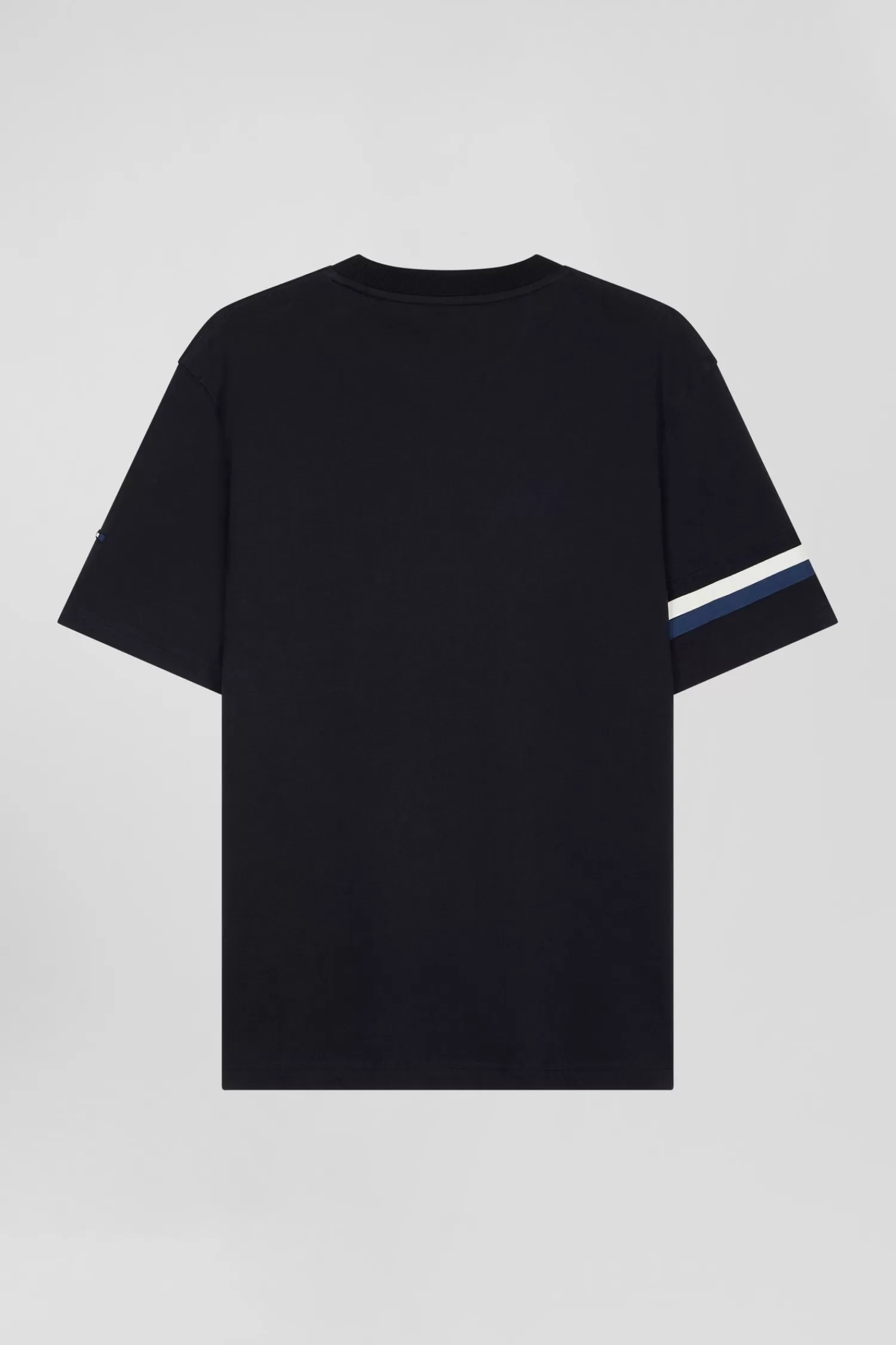 Eden Park Oversize navy short-sleeved cotton T-shirt with print< T-shirts
