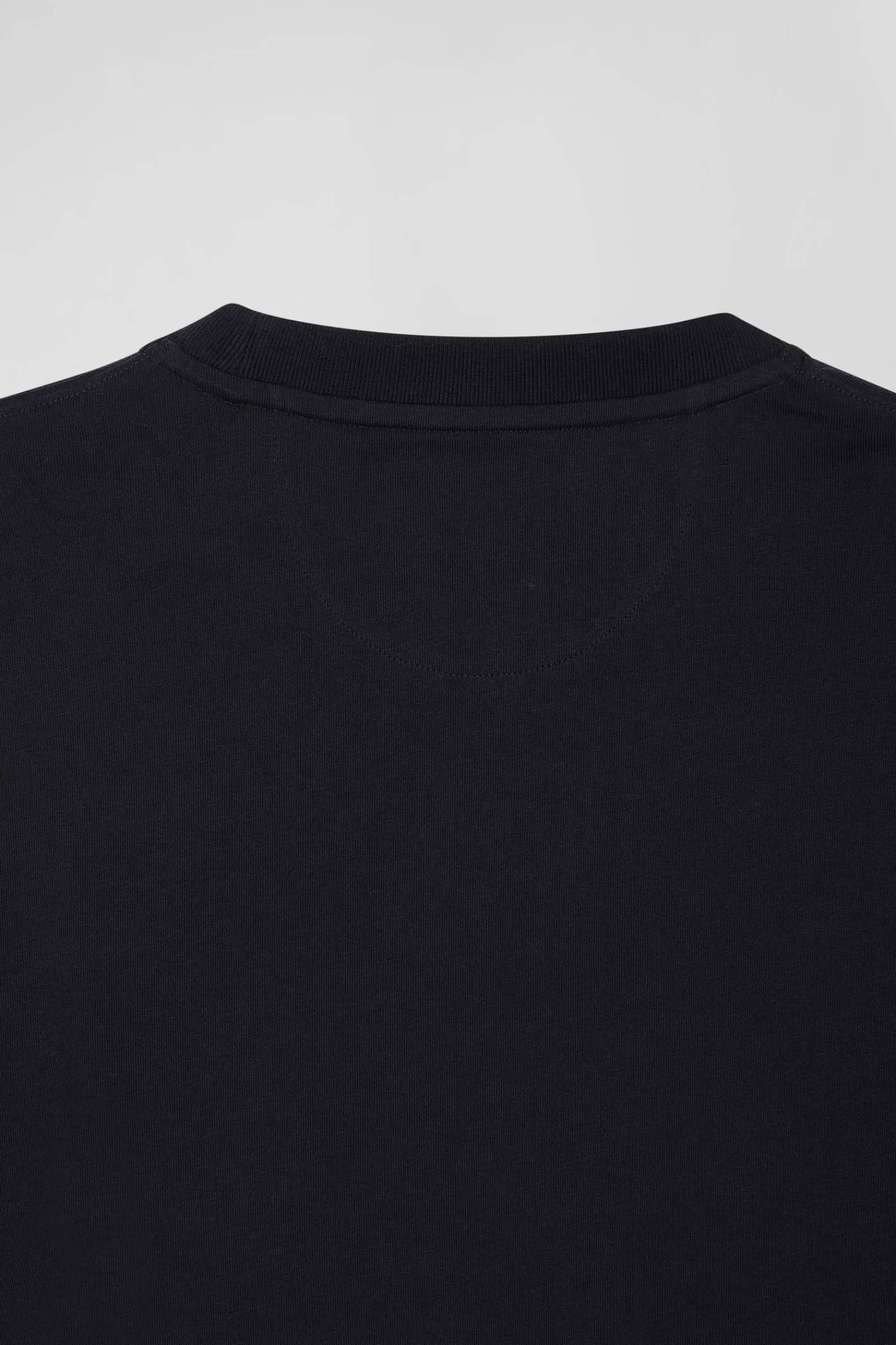 Eden Park Oversize navy short-sleeved cotton T-shirt with print< T-shirts