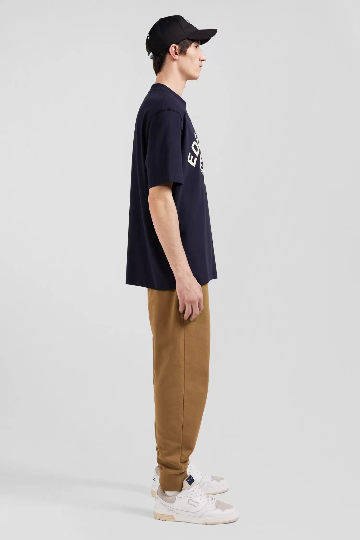 Eden Park Oversize navy short-sleeved cotton T-shirt with Rugby print< T-shirts