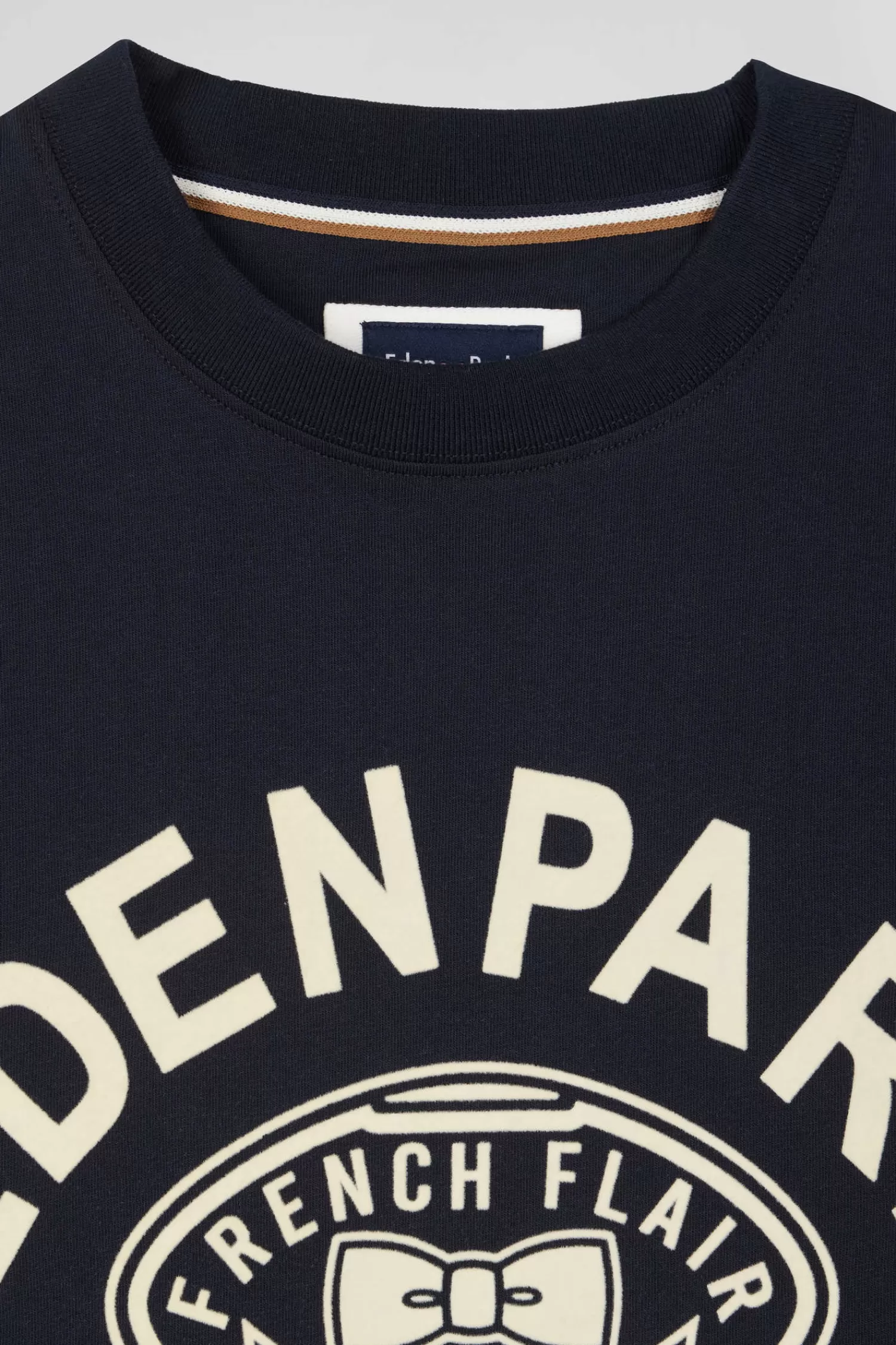 Eden Park Oversize navy short-sleeved cotton T-shirt with Rugby print< T-shirts