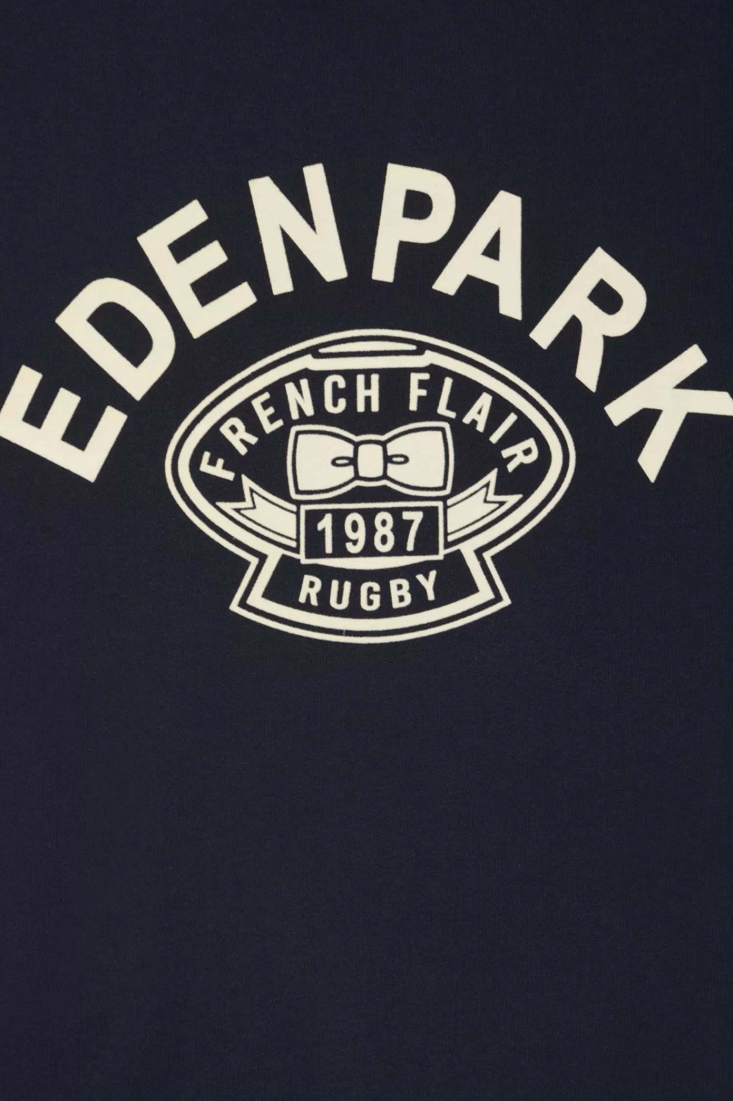Eden Park Oversize navy short-sleeved cotton T-shirt with Rugby print< T-shirts