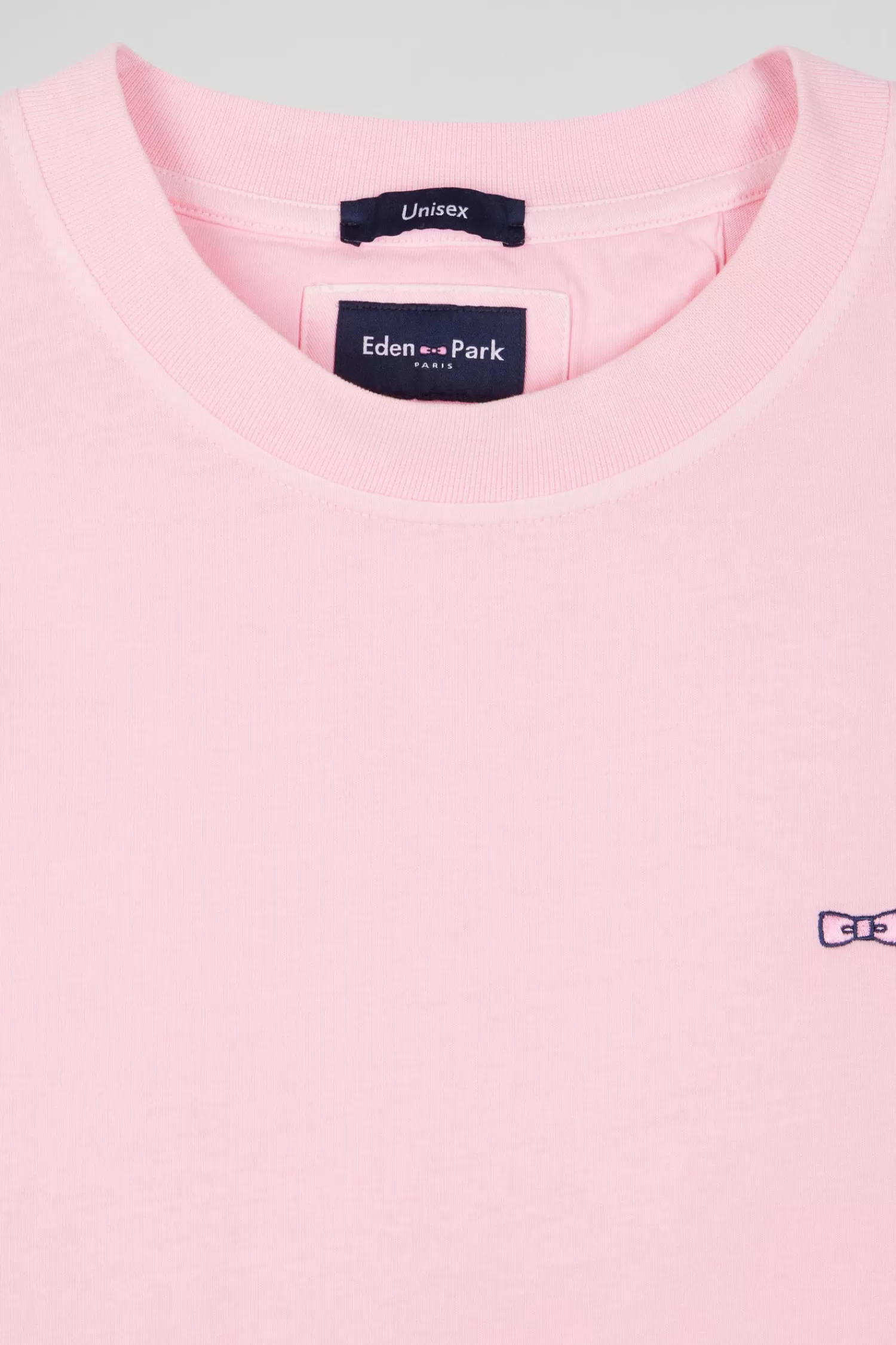 Eden Park Oversize pink unisex short-sleeved T-shirt in overdyed cotton<Women T-shirts | T-shirts