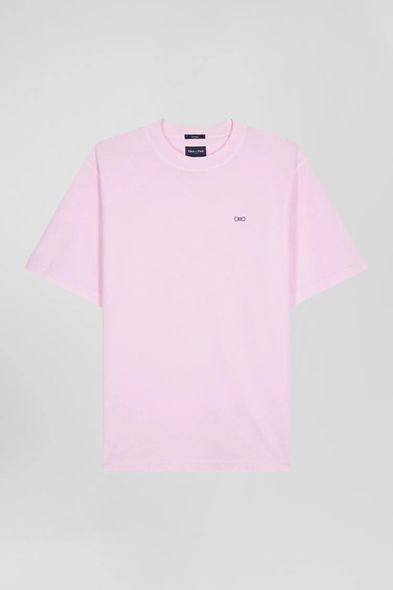 Eden Park Oversize pink unisex short-sleeved T-shirt in overdyed cotton<Women T-shirts | T-shirts