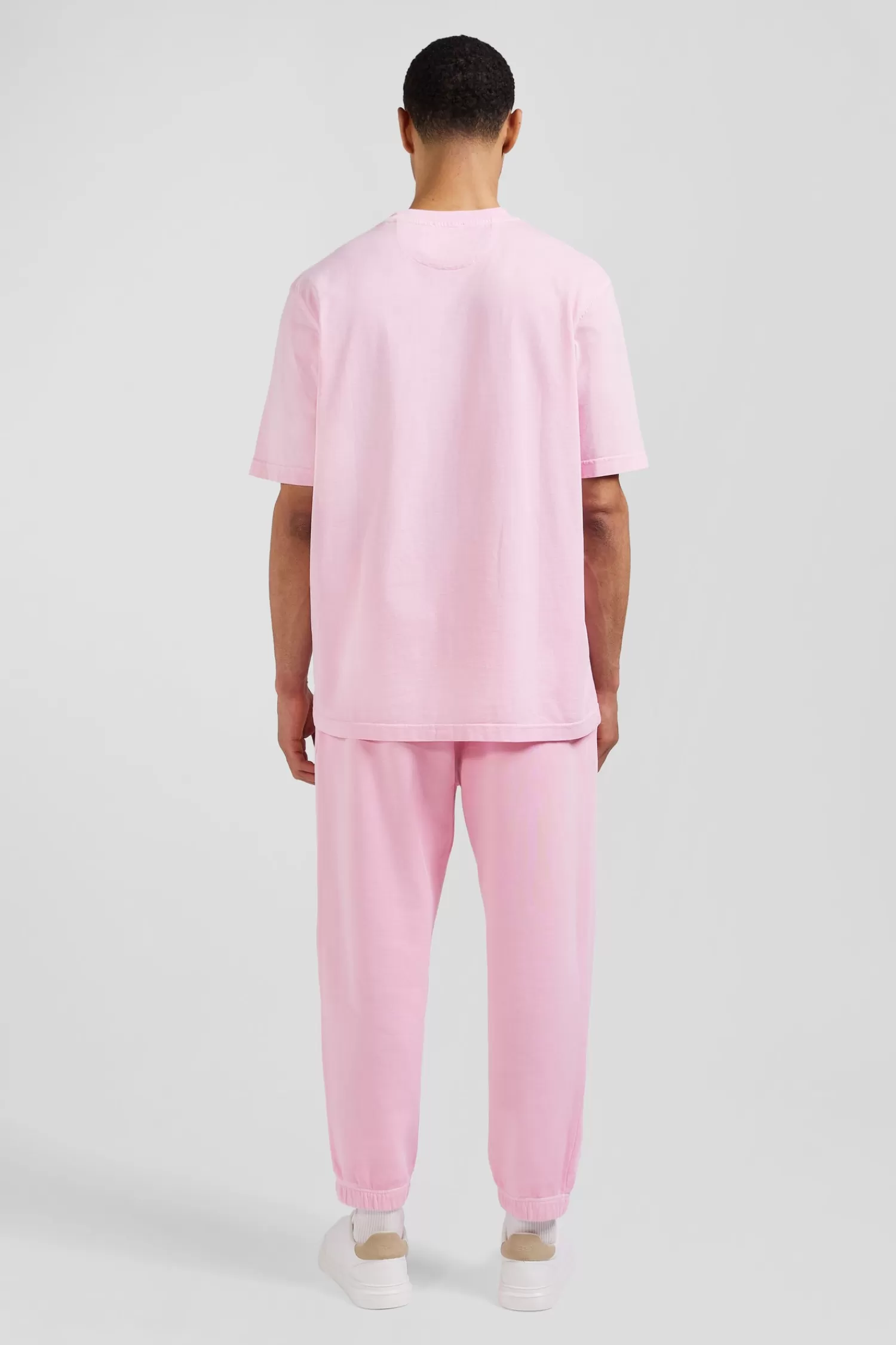 Eden Park Oversize pink unisex short-sleeved T-shirt in overdyed cotton<Women T-shirts | T-shirts