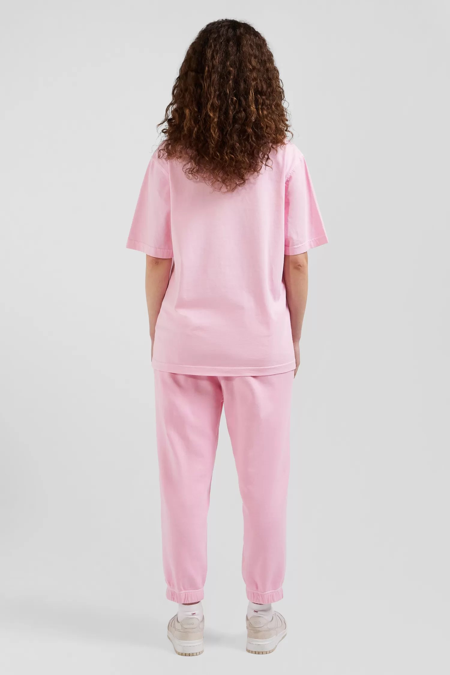 Eden Park Oversize pink unisex short-sleeved T-shirt in overdyed cotton<Women T-shirts | T-shirts