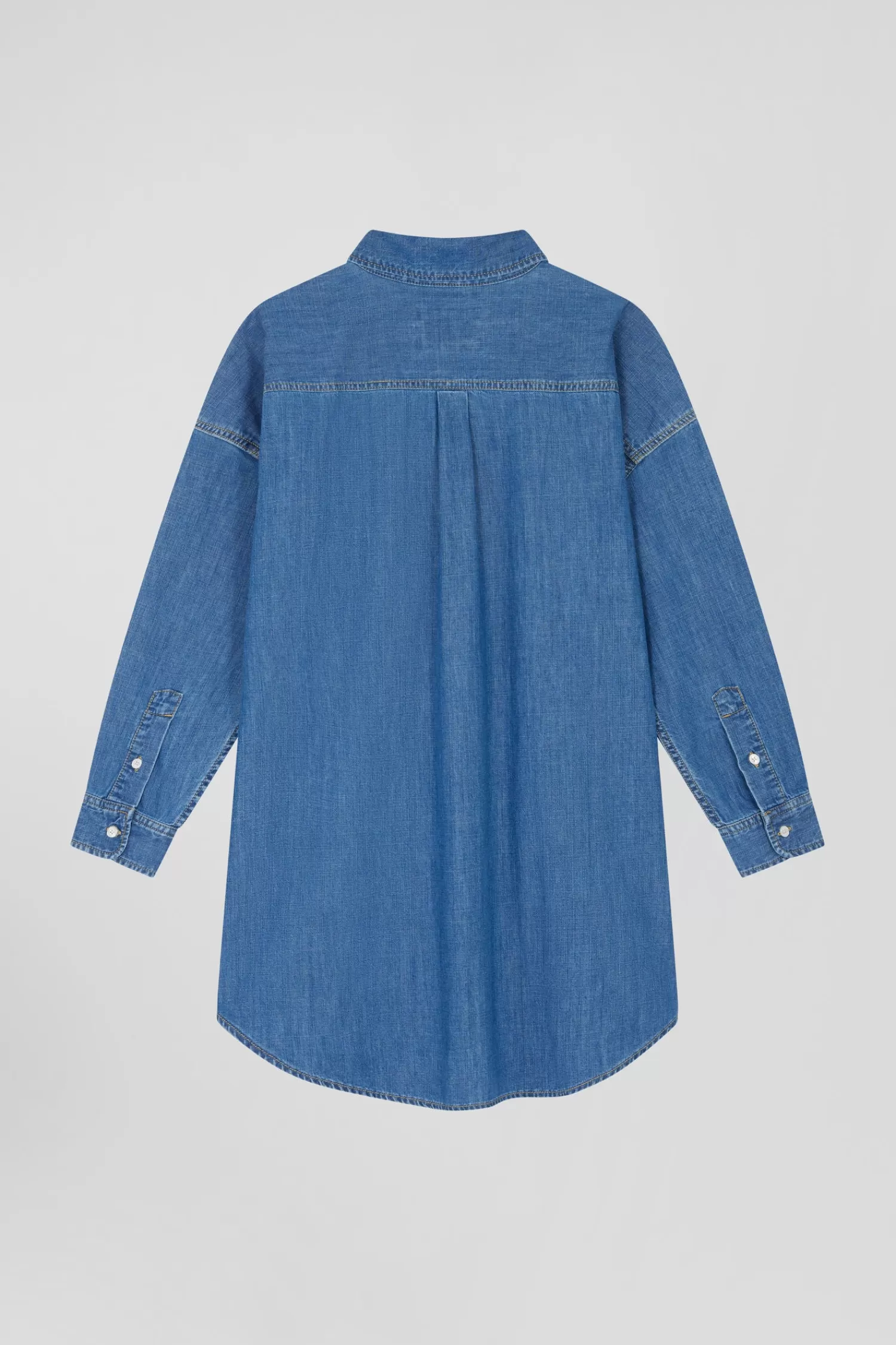 Eden Park Oversize sky blue cotton shirt with patch pocket<Women Shirts | Shirts