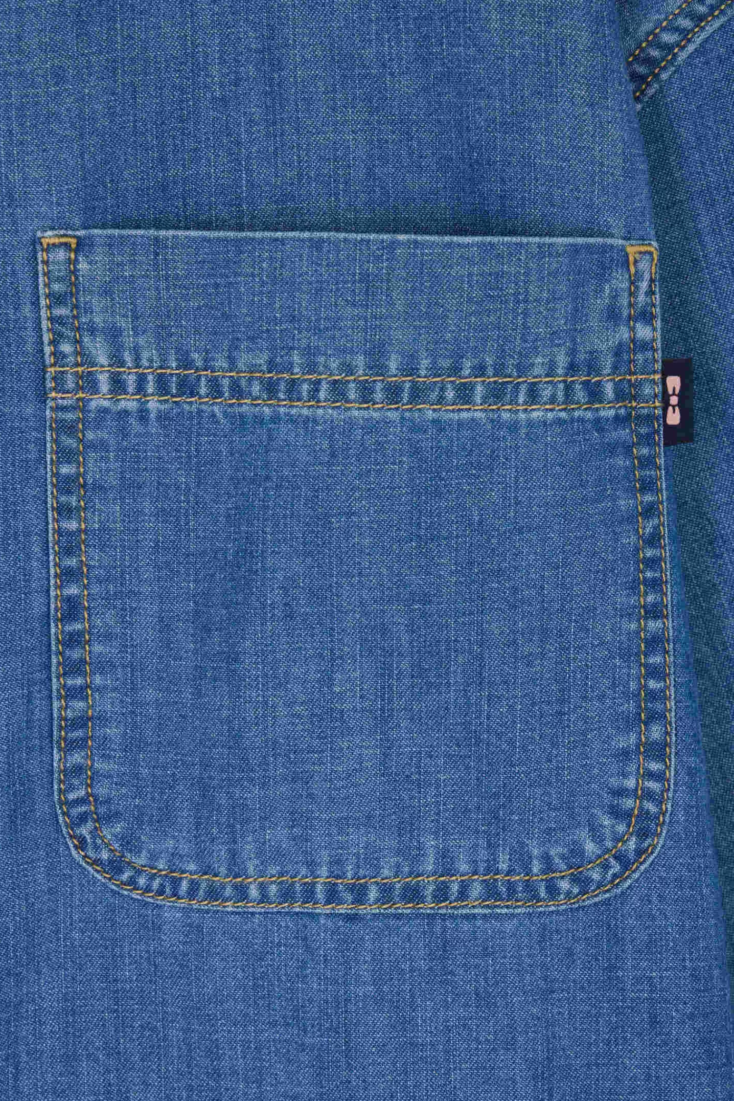 Eden Park Oversize sky blue cotton shirt with patch pocket<Women Shirts | Shirts