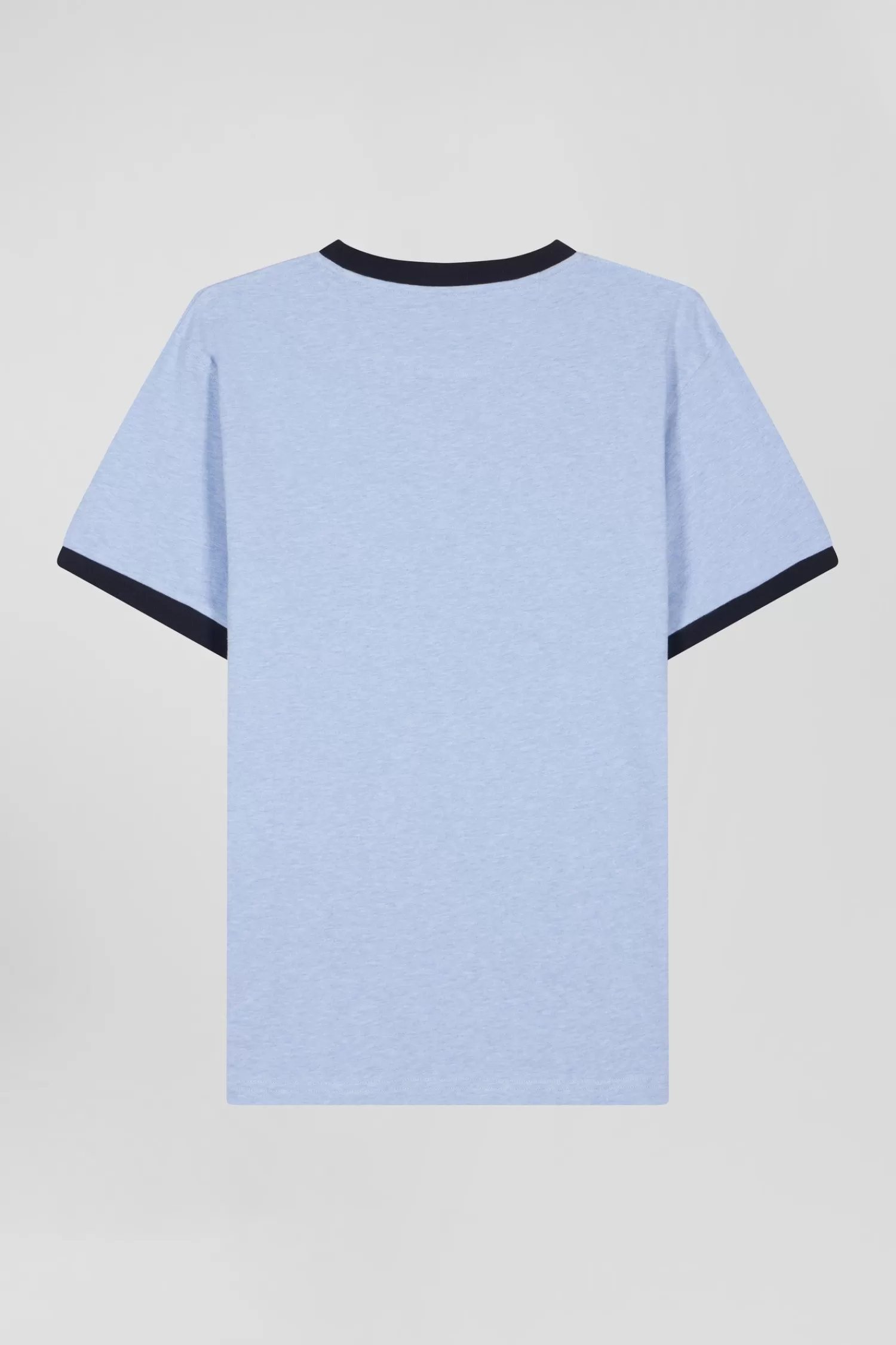 Eden Park Oversize sky blue short-sleeved cotton T-shirt with print< T-shirts