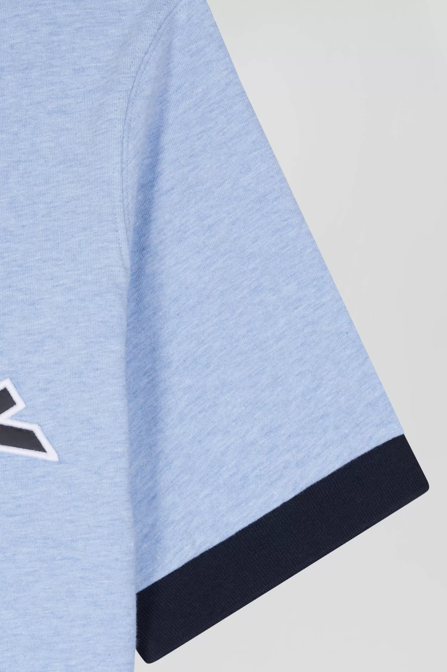 Eden Park Oversize sky blue short-sleeved cotton T-shirt with print< T-shirts