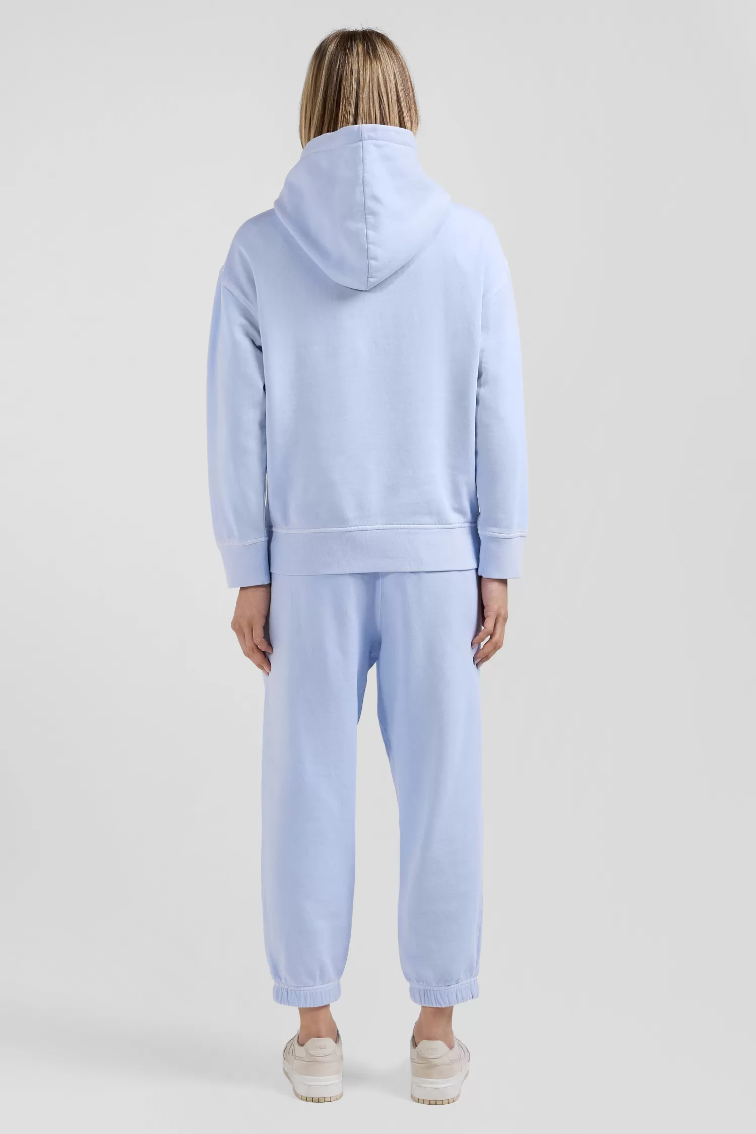 Eden Park Oversize sky blue unisex dyed cotton fleece hoodie<Women Sweatshirts | Sweatshirts