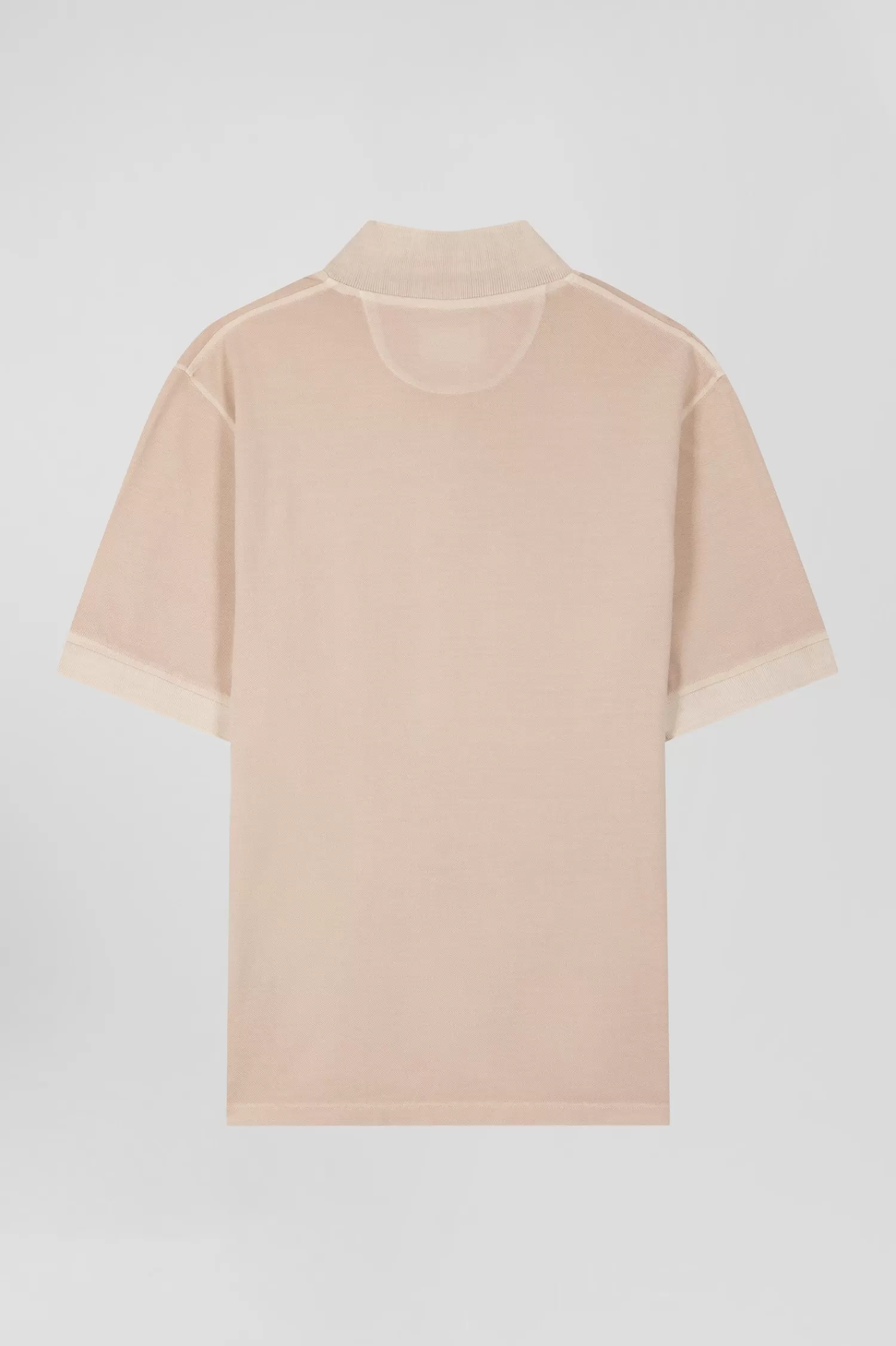 Eden Park Oversized beige unisex short-sleeved cotton piqué polo shirt<Women Polos | Polos