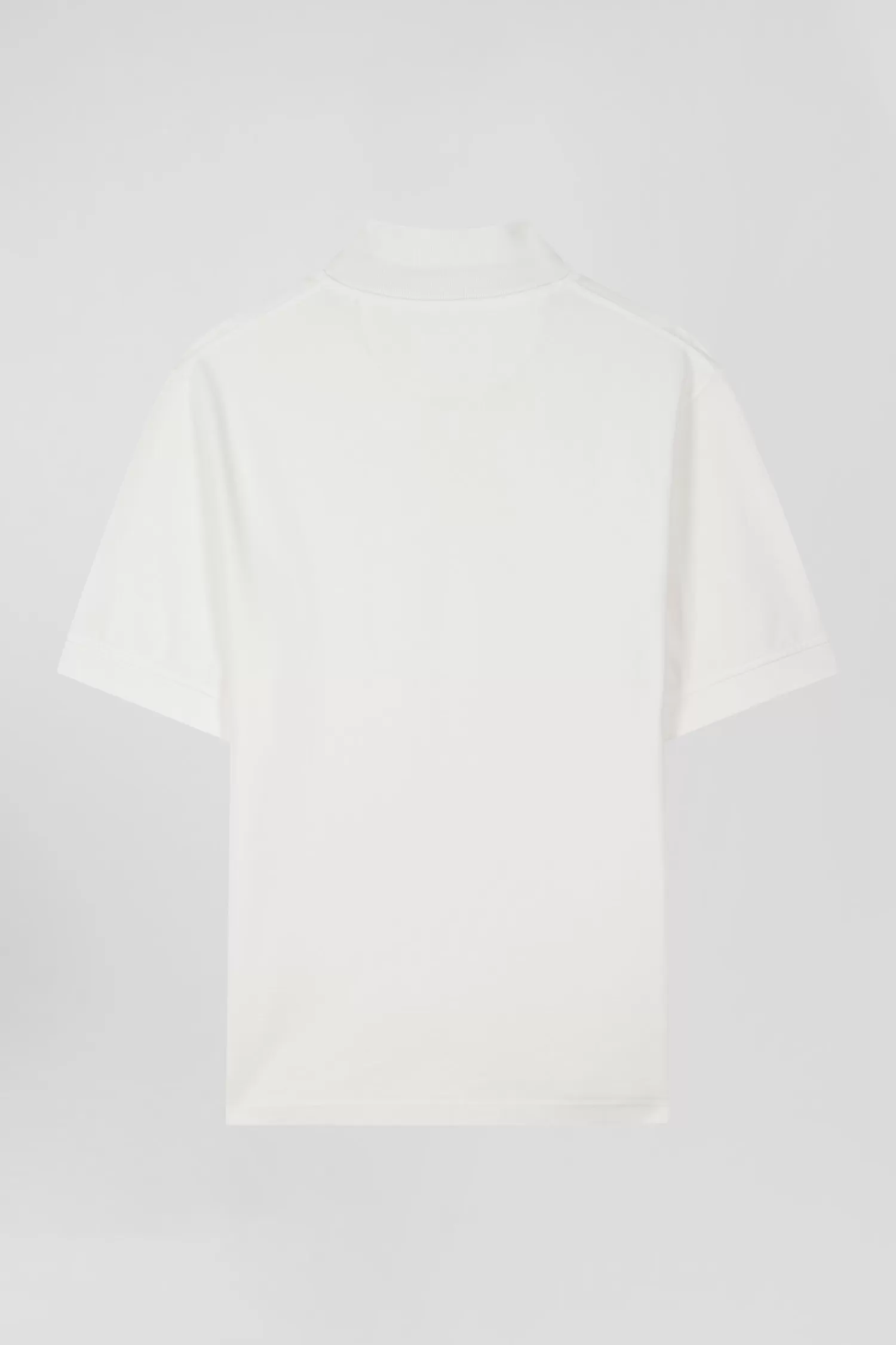 Eden Park Oversized ecru unisex short-sleeved cotton piqué polo shirt<Women Polos | Polos