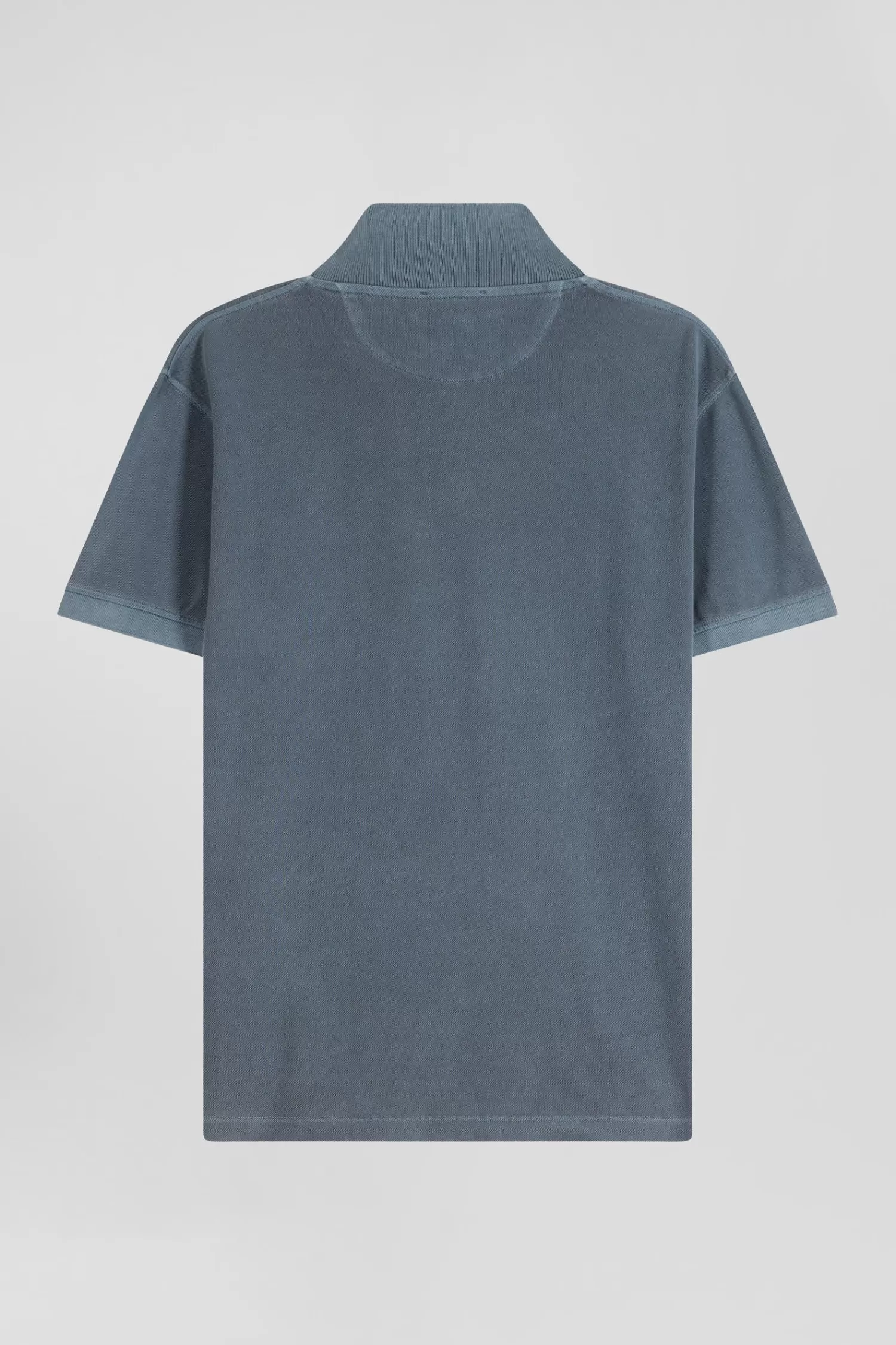 Eden Park Oversized grey unisex short-sleeved cotton piqué polo shirt<Women Polos | Polos