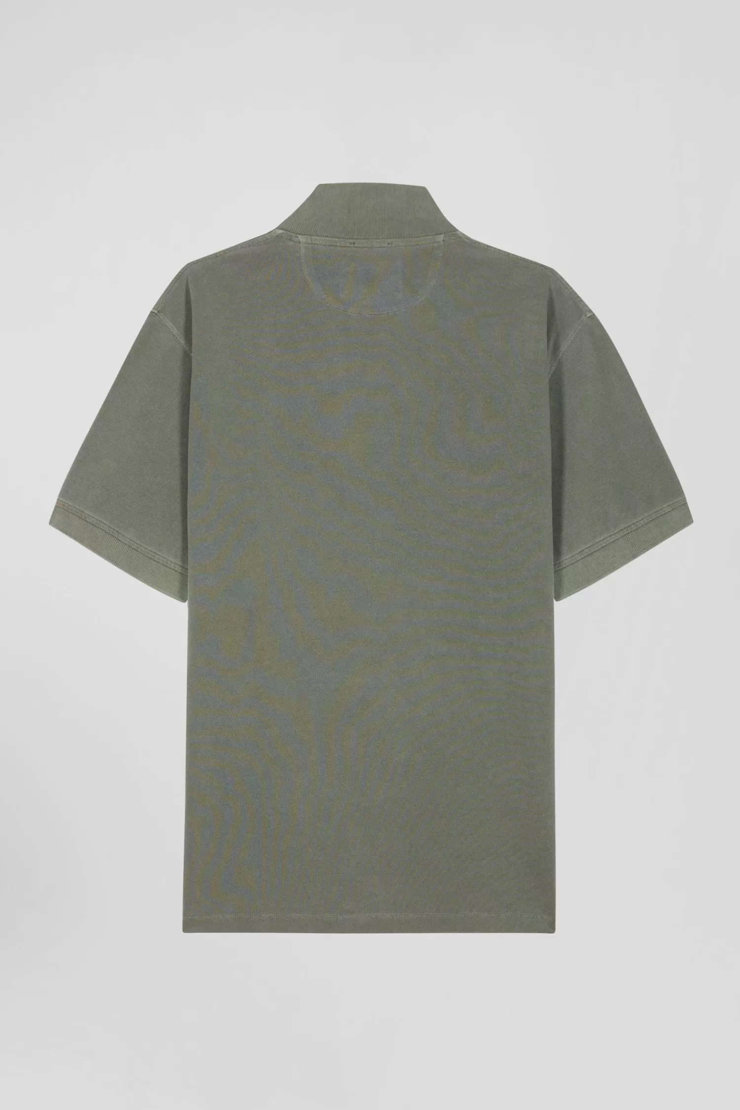 Eden Park Oversized khaki unisex short-sleeved cotton piqué polo shirt<Women Polos | Polos