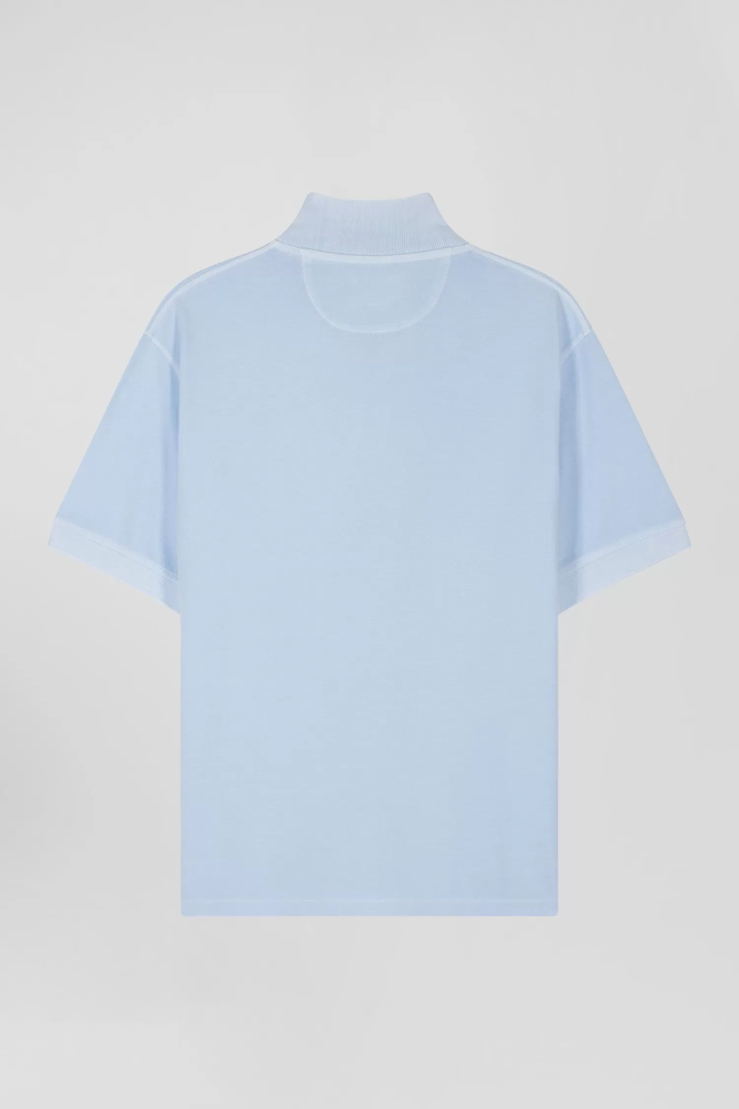 Eden Park Oversized sky blue unisex short-sleeved cotton piqué polo shirt<Women Polos | Polos