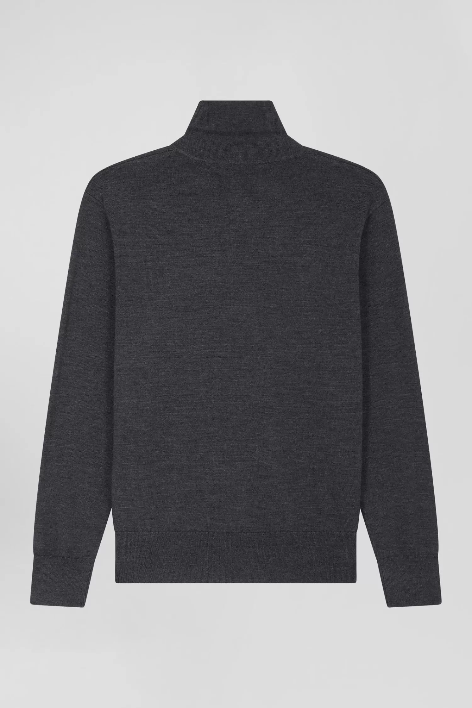 Eden Park Regular anthracite grey women's wool jumper with rugby shirt collar<Women Sweaters
