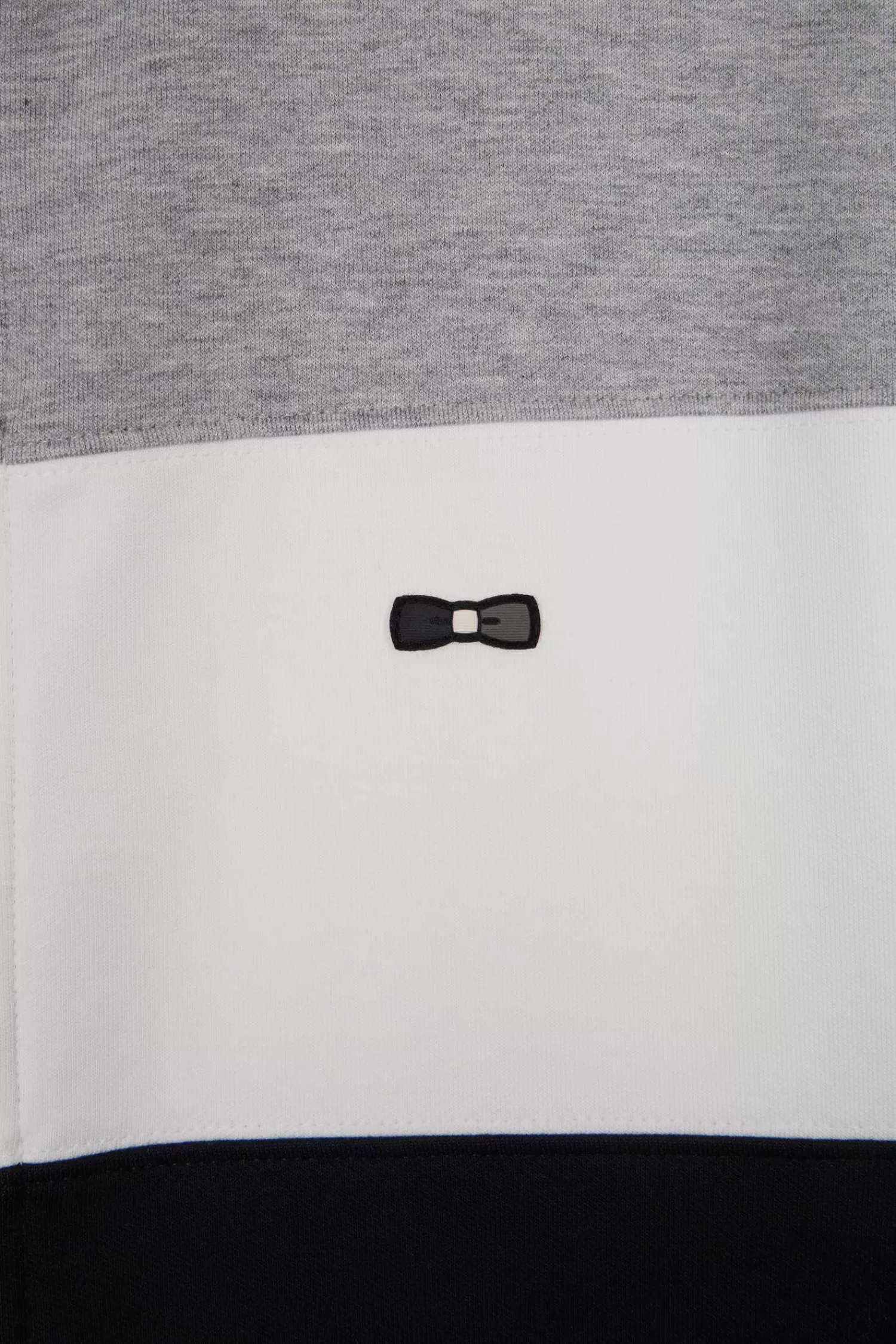 Eden Park Regular black colorblock zipped cotton blend sweatshirt< Sweatshirts