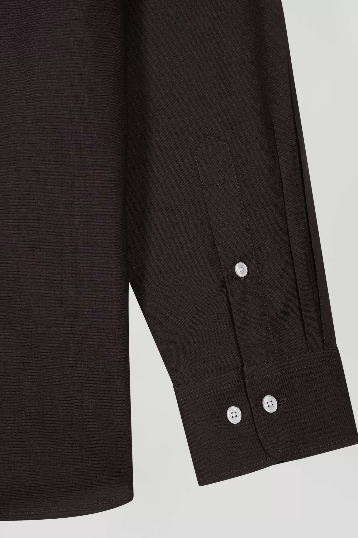 Eden Park Regular brown oxford cotton shirt with striped bow tie detail< Shirts