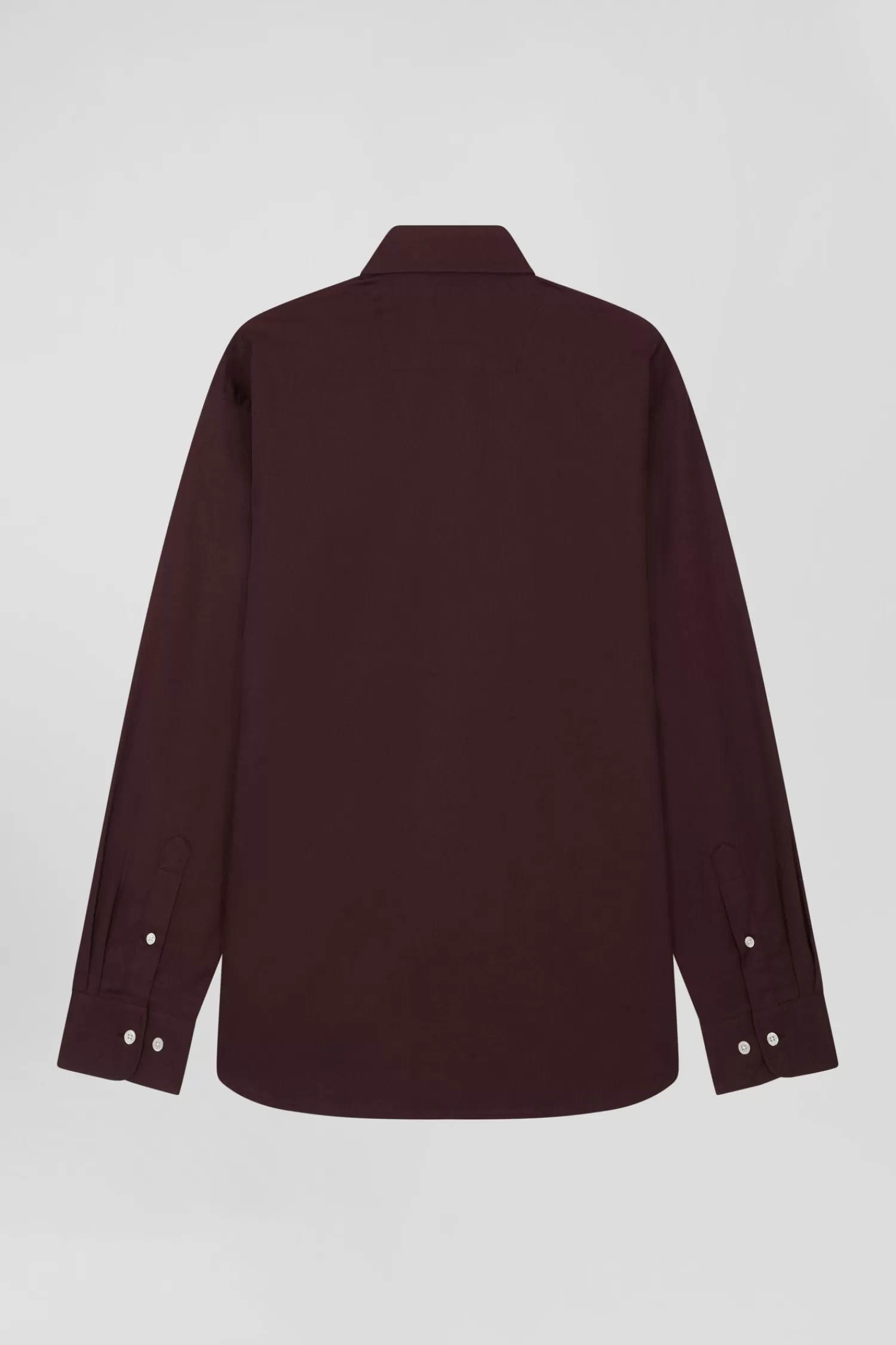 Eden Park Regular burgundy oxford cotton shirt with striped bow tie detail< Shirts