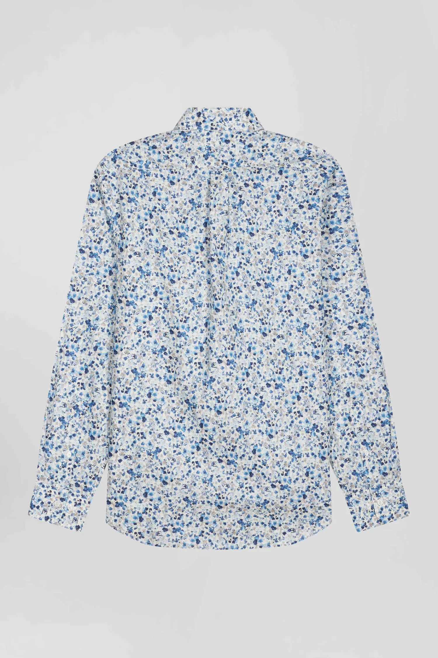 Eden Park Regular ecru Pima cotton poplin shirt micro floral print< Shirts